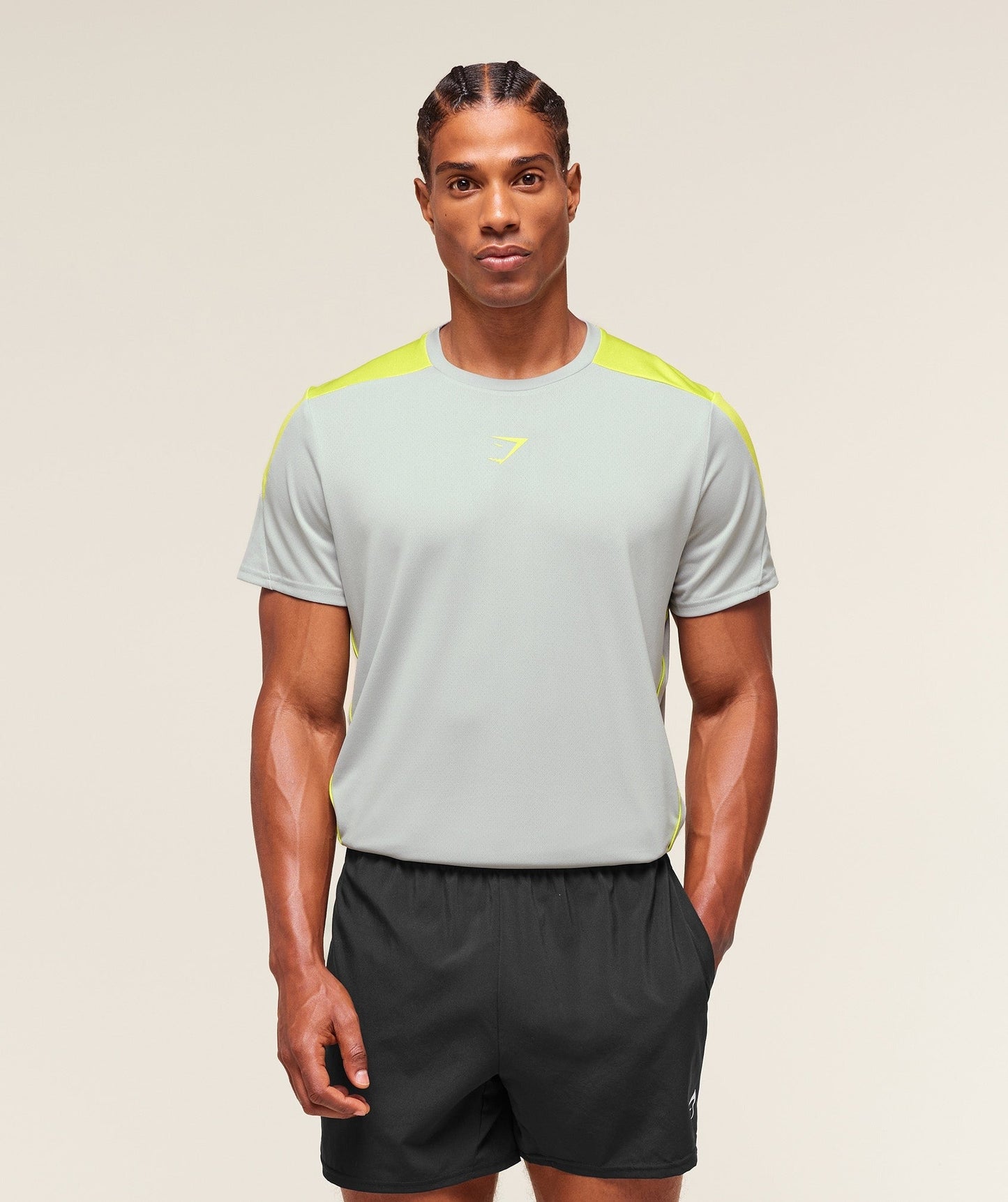Gymshark Arrival Block T-Shirt - Light Grey