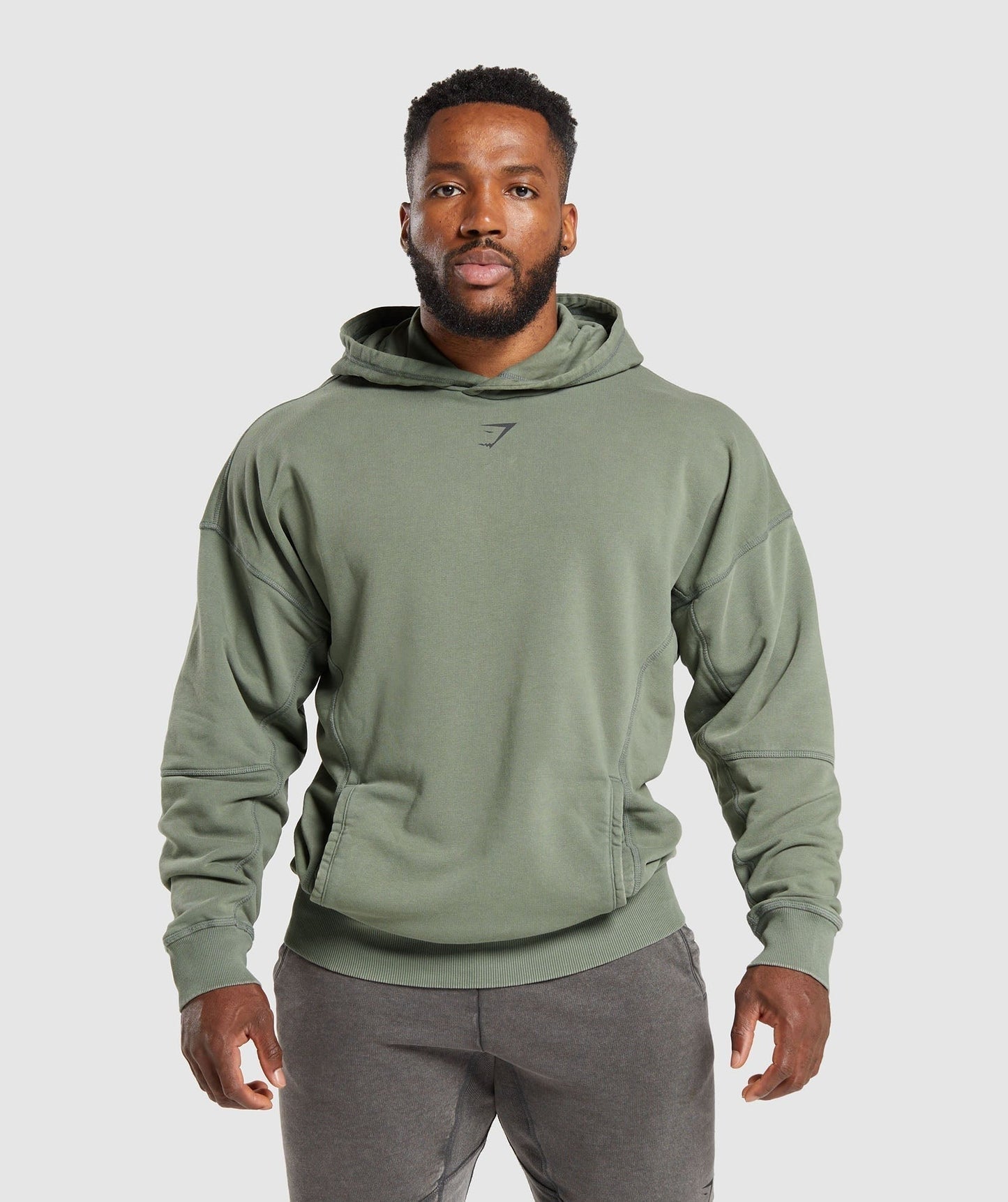Gymshark Heritage Washed Hoodie - Dusk Green