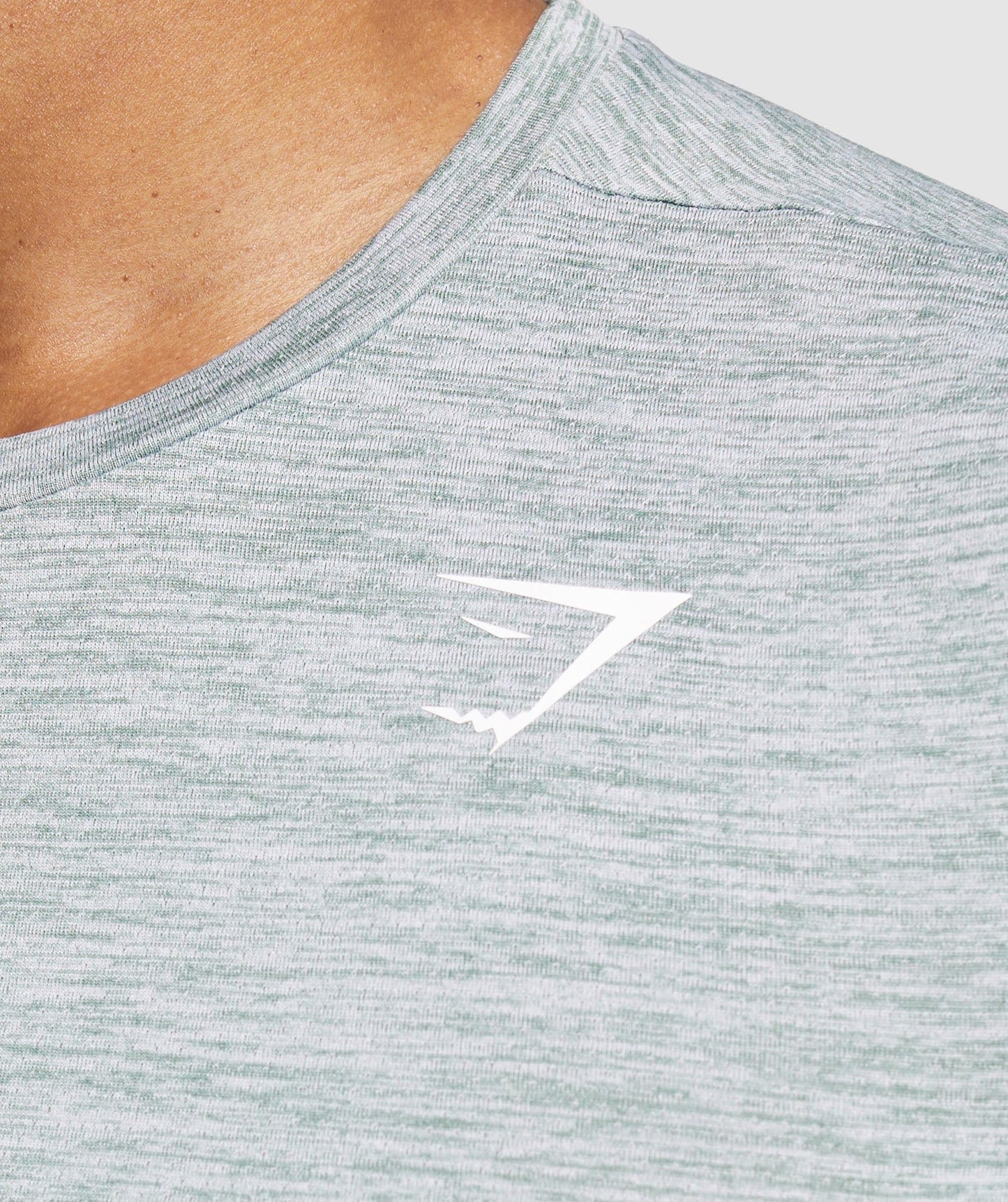 Gymshark Arrival Marl T-Shirt - Celeste Blue/White Marl