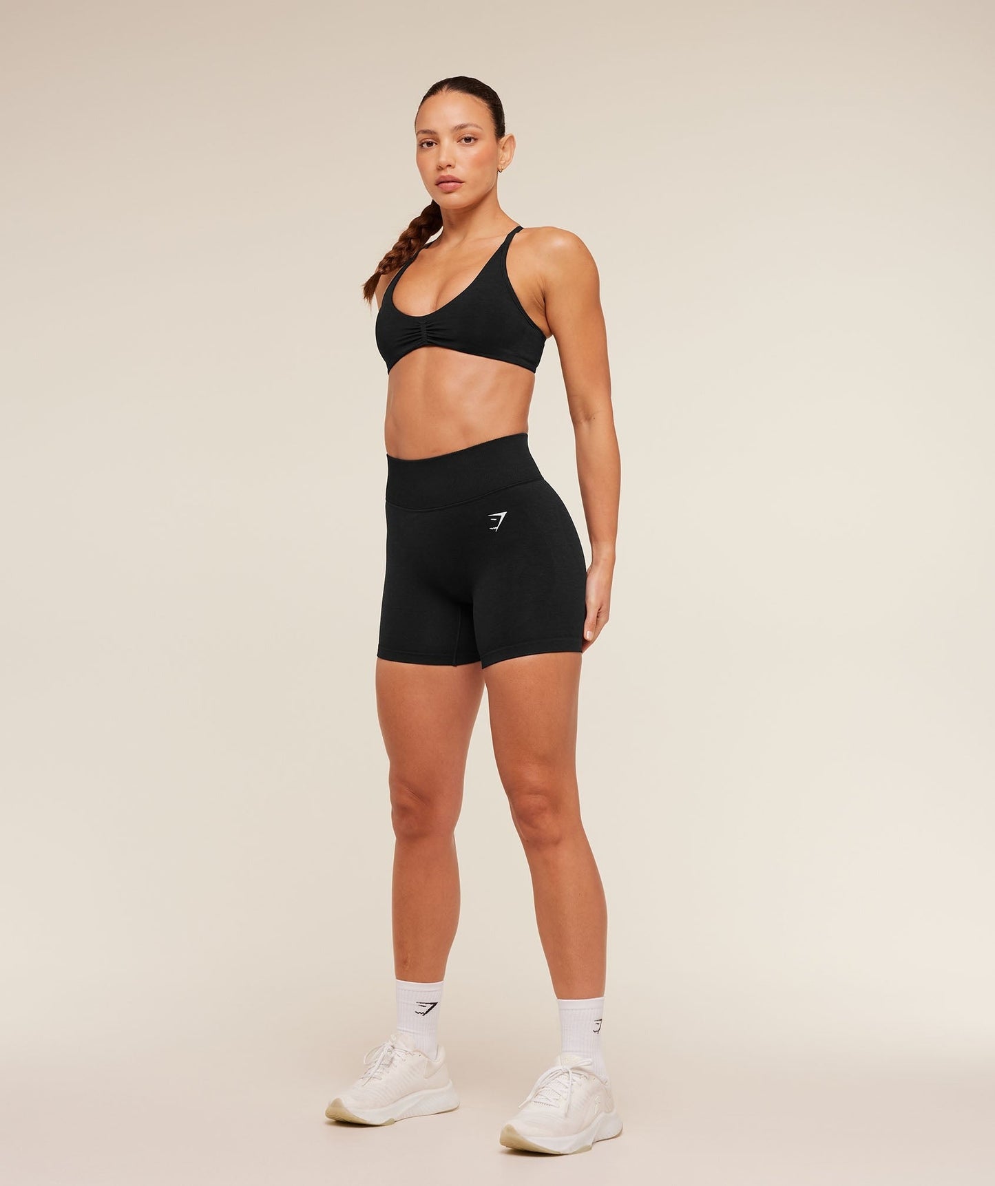 Gymshark Interval Seamless Light Support Sports Bra - Black