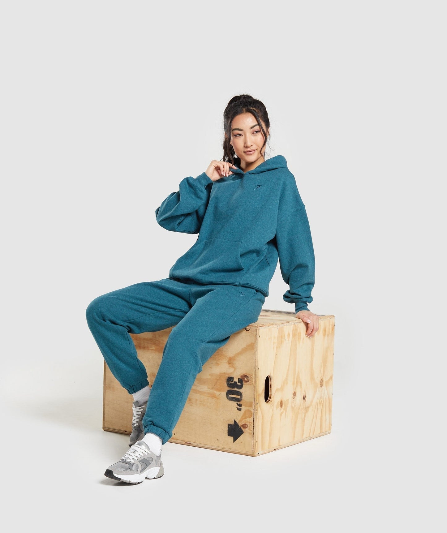 Gymshark Rest Day Sweats Hoodie - Steel Blue Marl