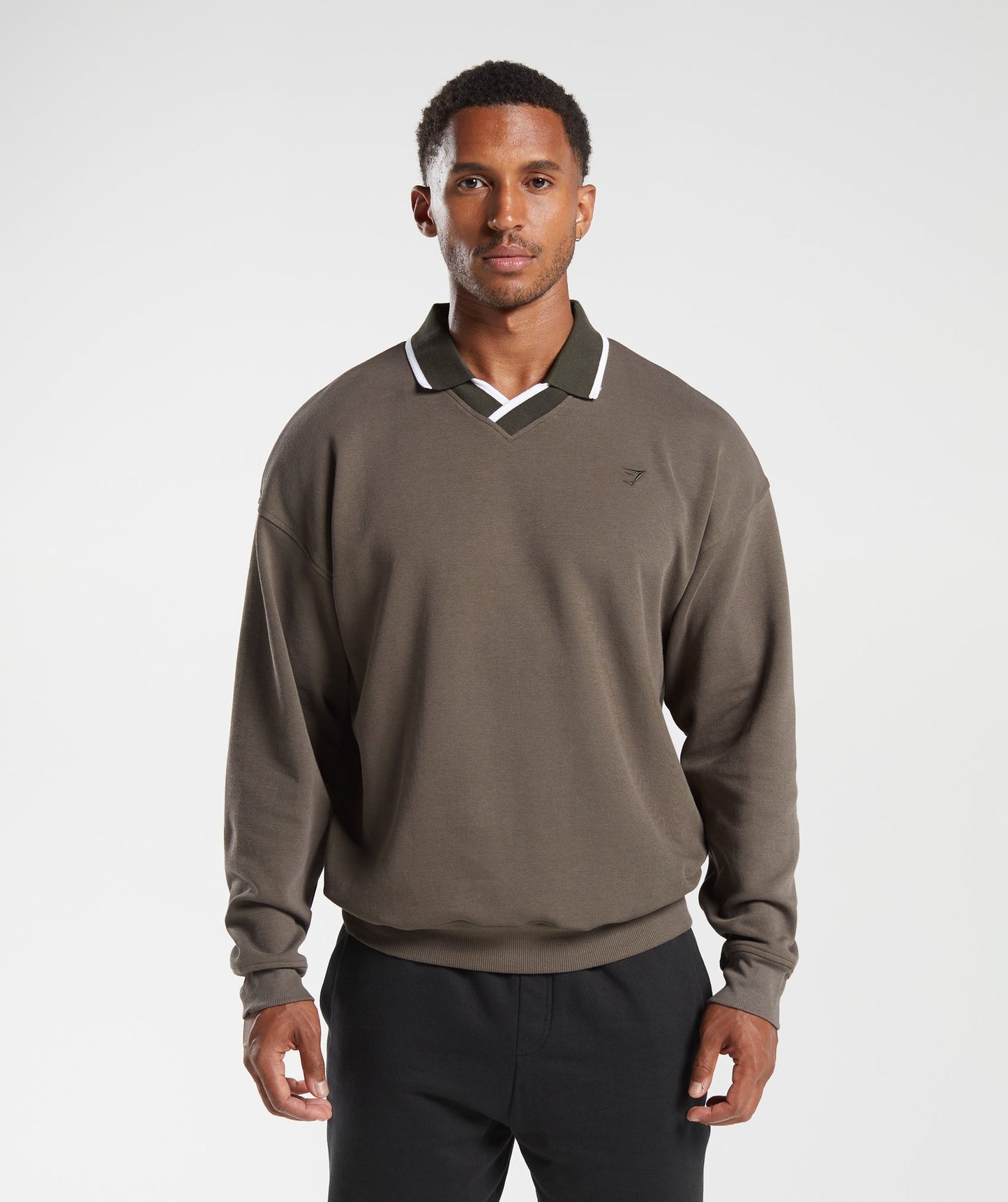 Gymshark Rest Day Street Polo Pullover - Camo Brown