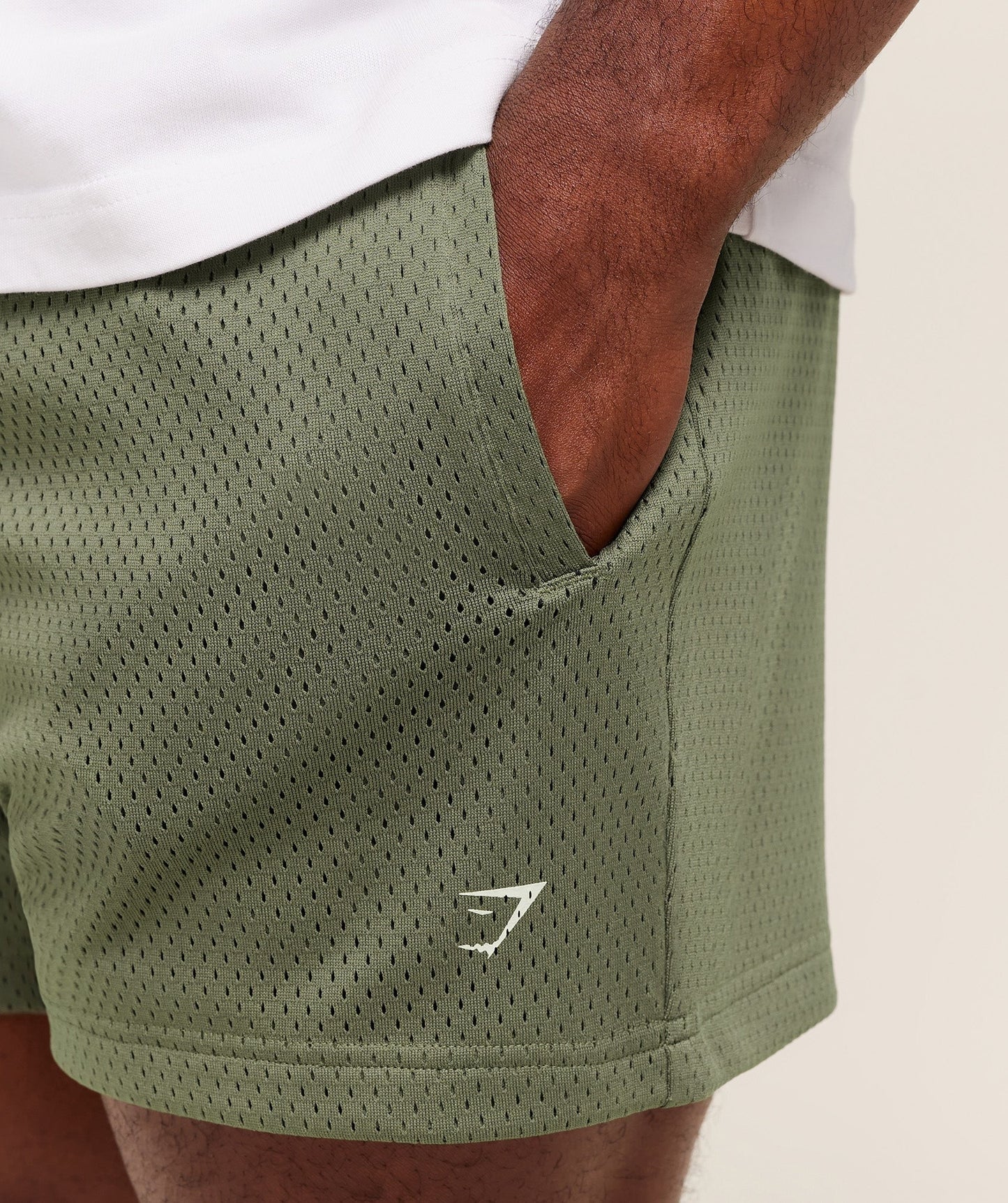 Gymshark Lifting Barbell Mesh 5" Short - Base Green