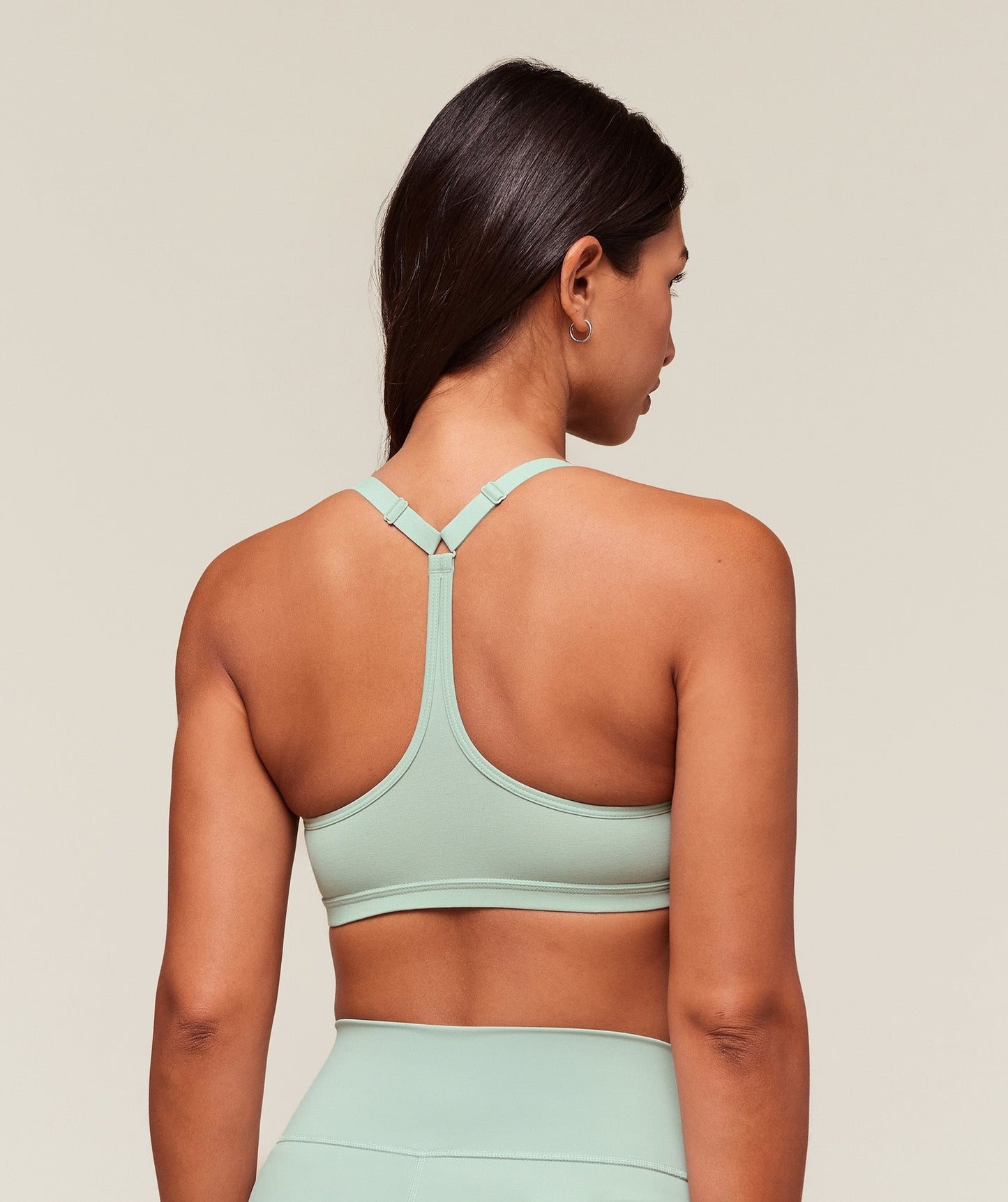 Gymshark Cotton Blend Racerback Sports Bra - Morning Blue