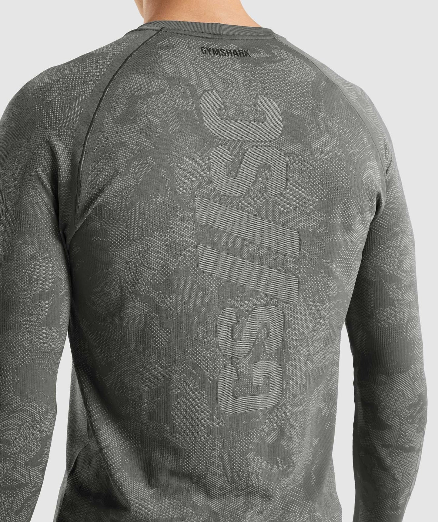 Gymshark //Steve Cook Long Sleeve Seamless T-Shirt - Charcoal Grey/Smokey Grey