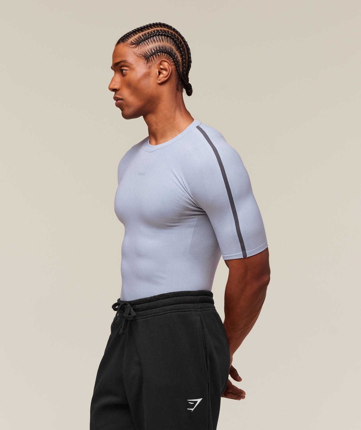 Gymshark everywear Warp Knit T-Shirt - Pale Blue