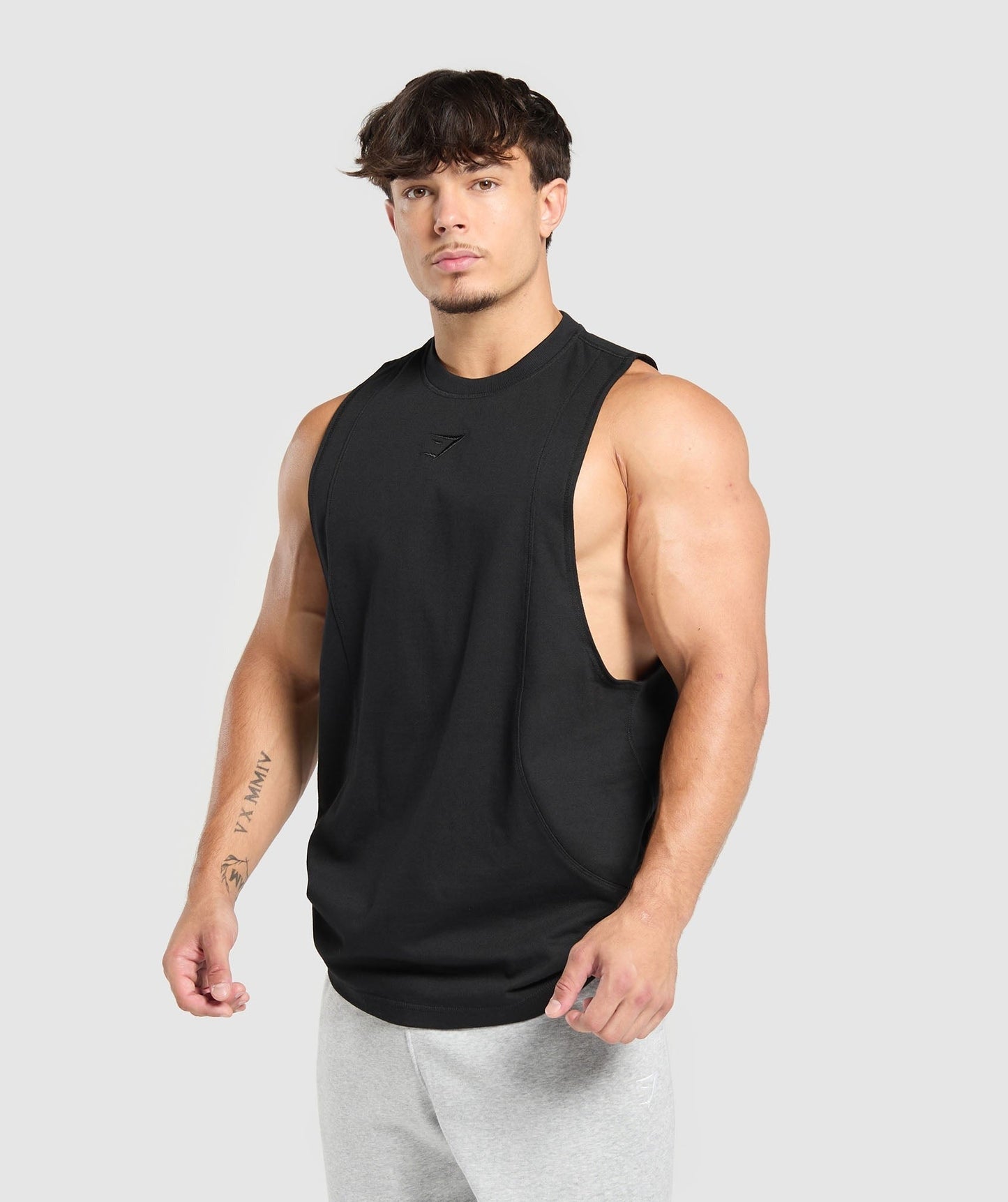 Gymshark Premium Lifting Drop Arm Tank - Black