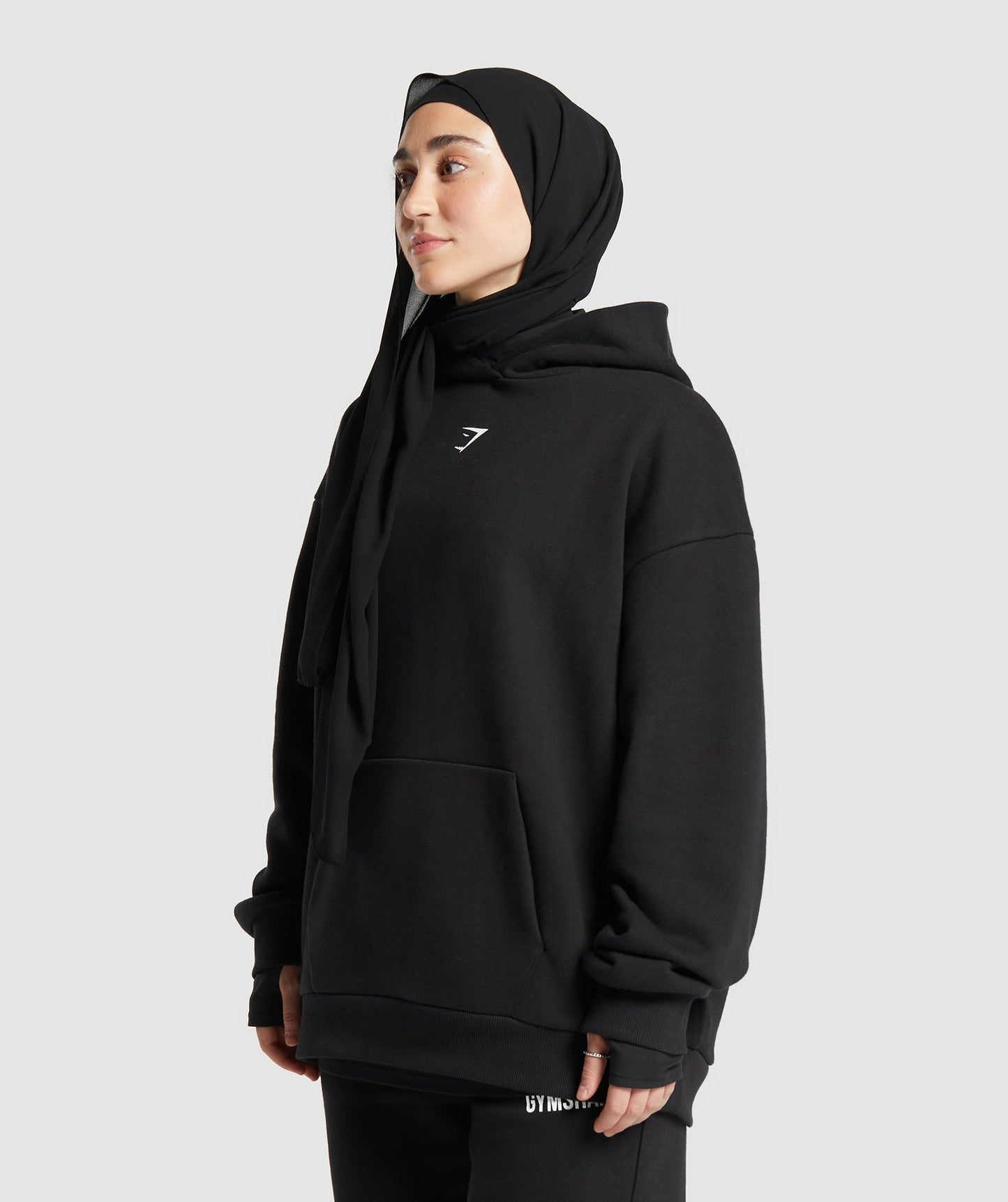 Gymshark GS X Leana Deeb Oversized Graphic Hoodie - Black
