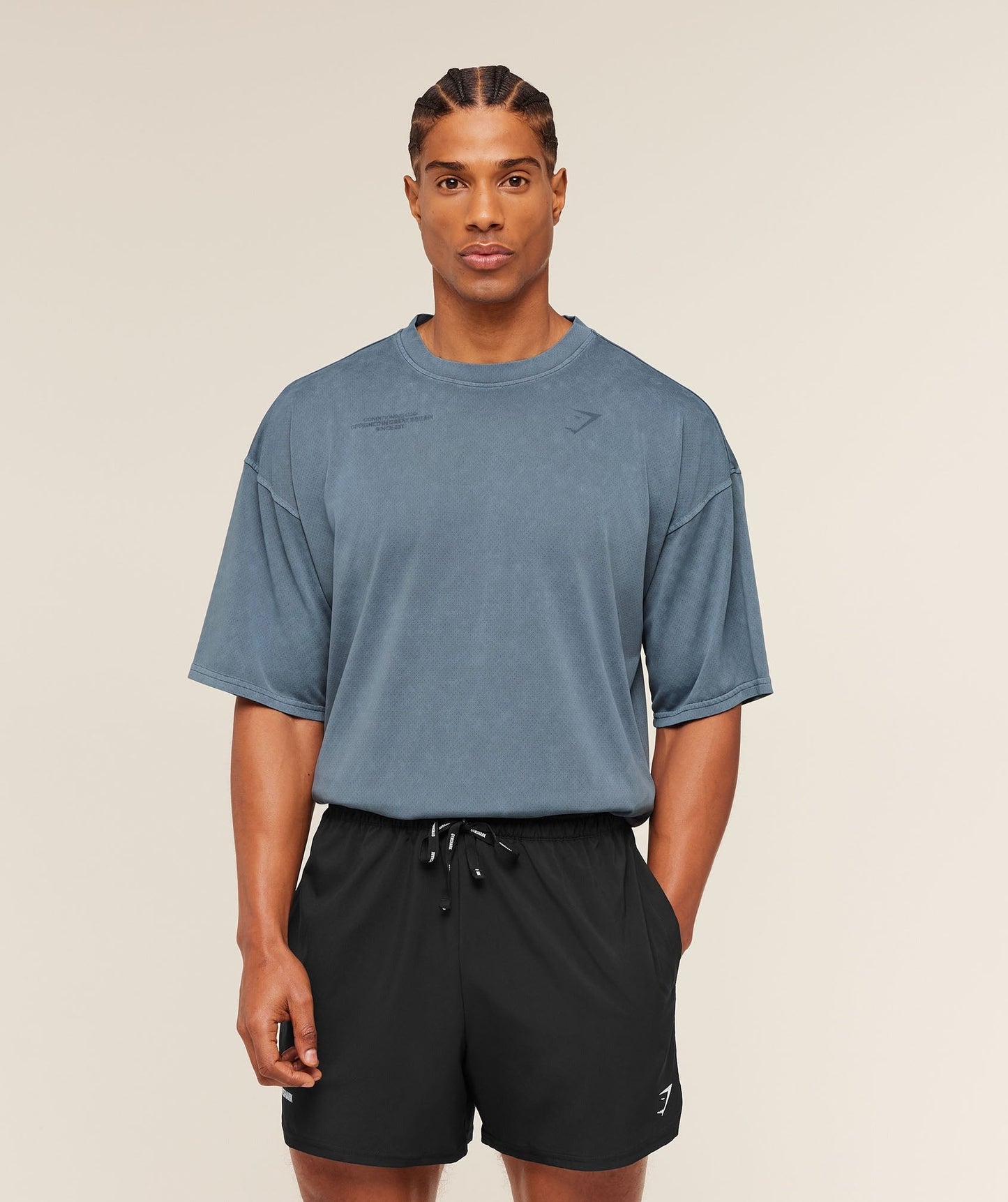 Gymshark Conditioning Club Washed T-Shirt - Iron Blue/Wash