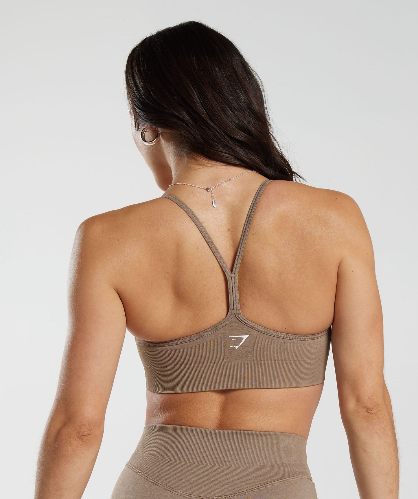 Gymshark Sweat Seamless Sports Bra - Fossil Brown