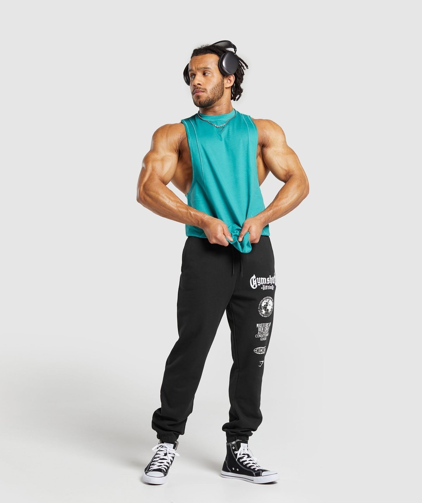 Gymshark Premium Lifting Drop Arm Tank - Bondi Teal