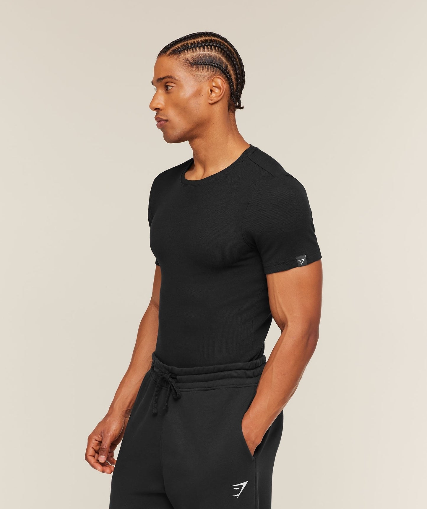 Gymshark Ribbed T-Shirt - Black