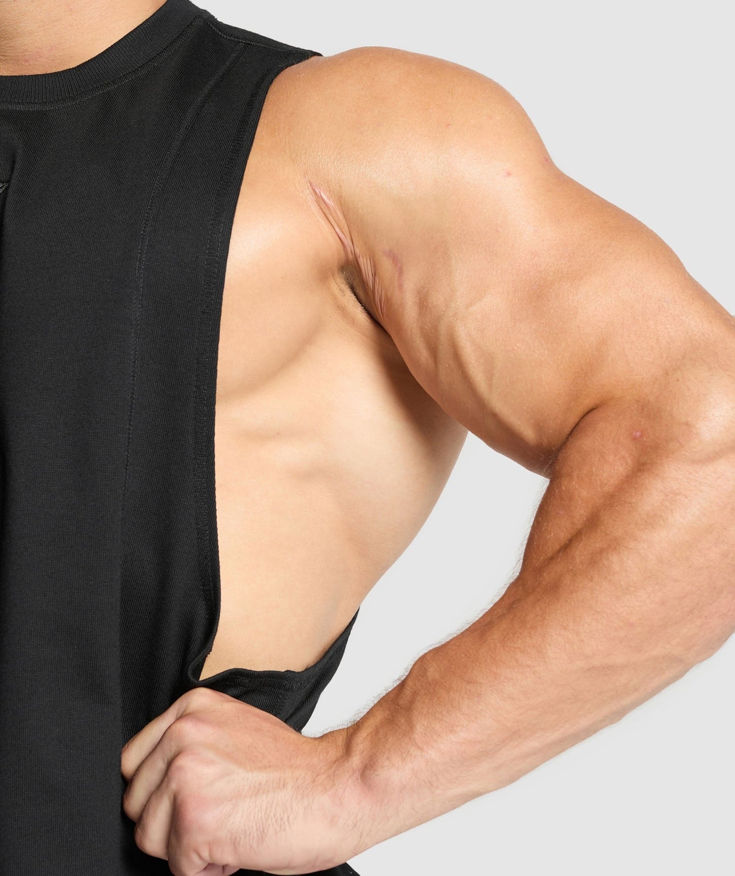 Gymshark Premium Lifting Drop Arm Tank - Black