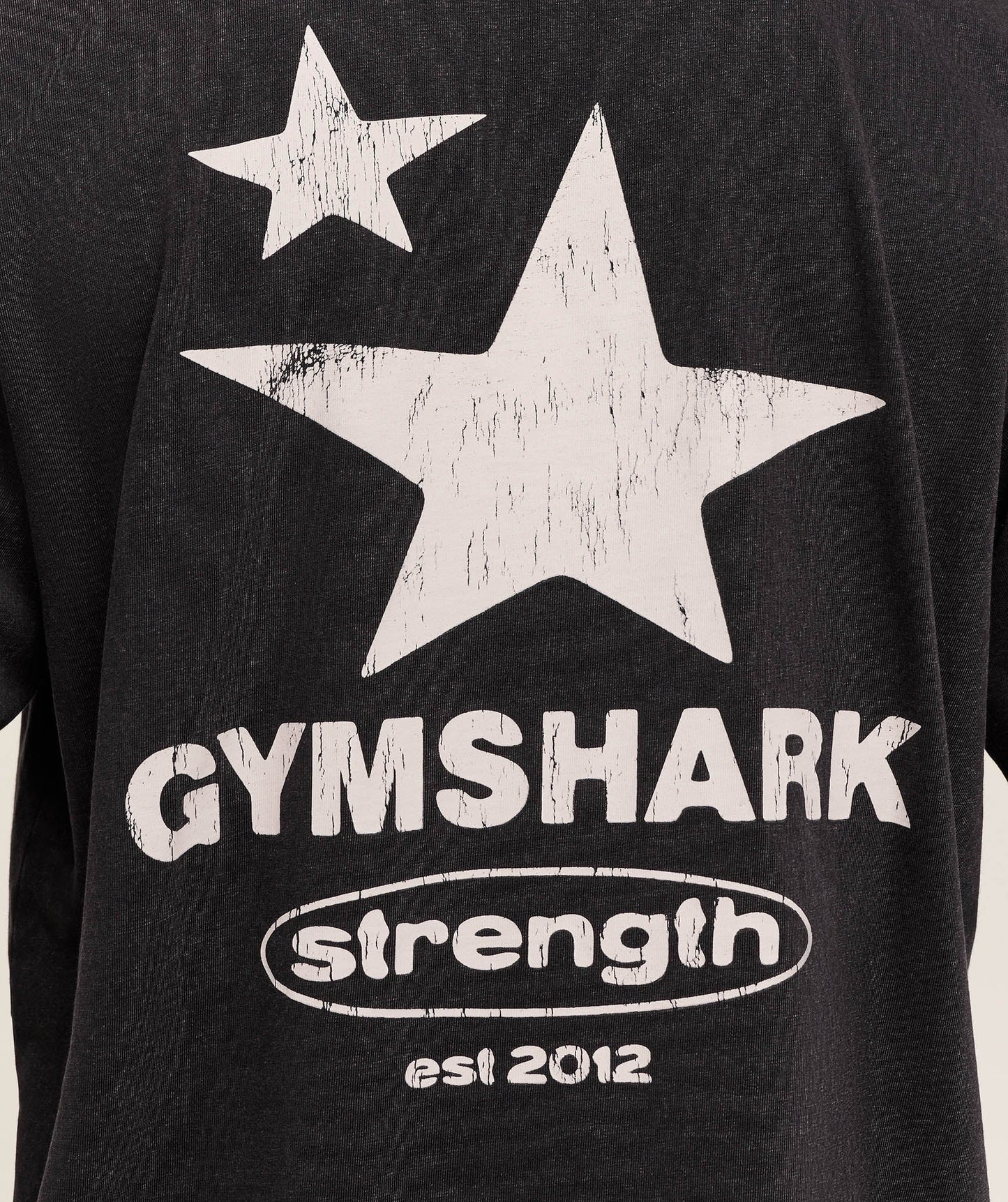 Gymshark Strength Stars Washed Graphic T-Shirt - Black