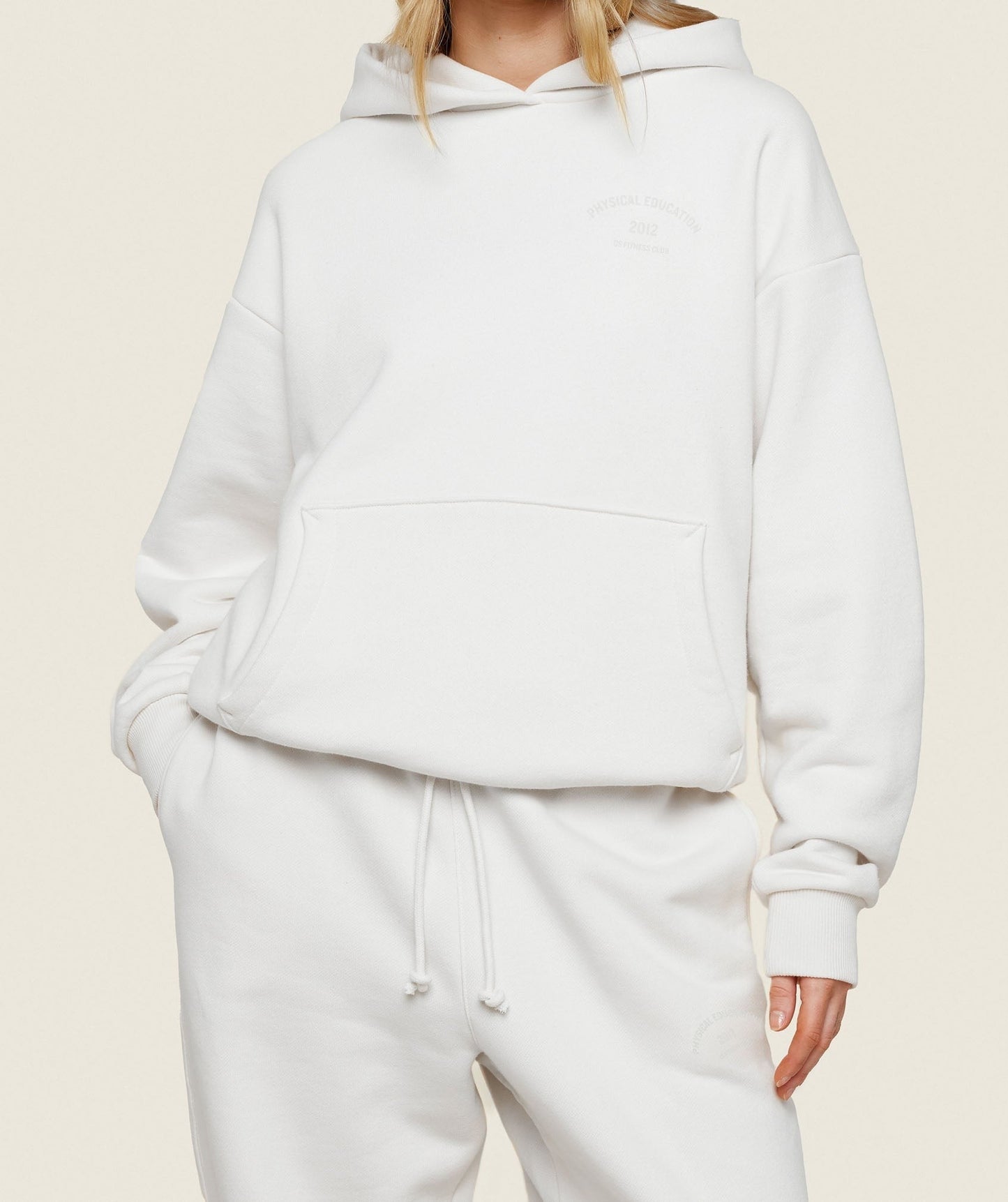 Gymshark Phys Ed Graphic Hoodie - Ecru White