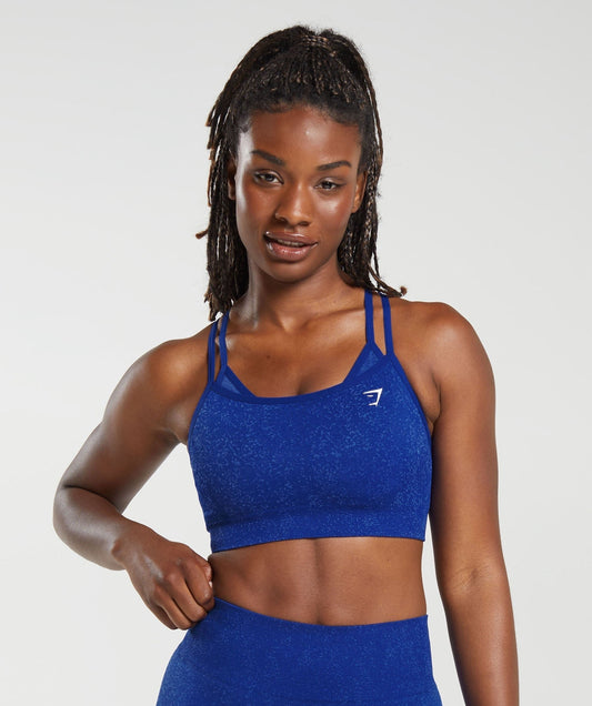 Gymshark Adapt Fleck Seamless Sports Bra - Cobalt Blue/Iris Blue