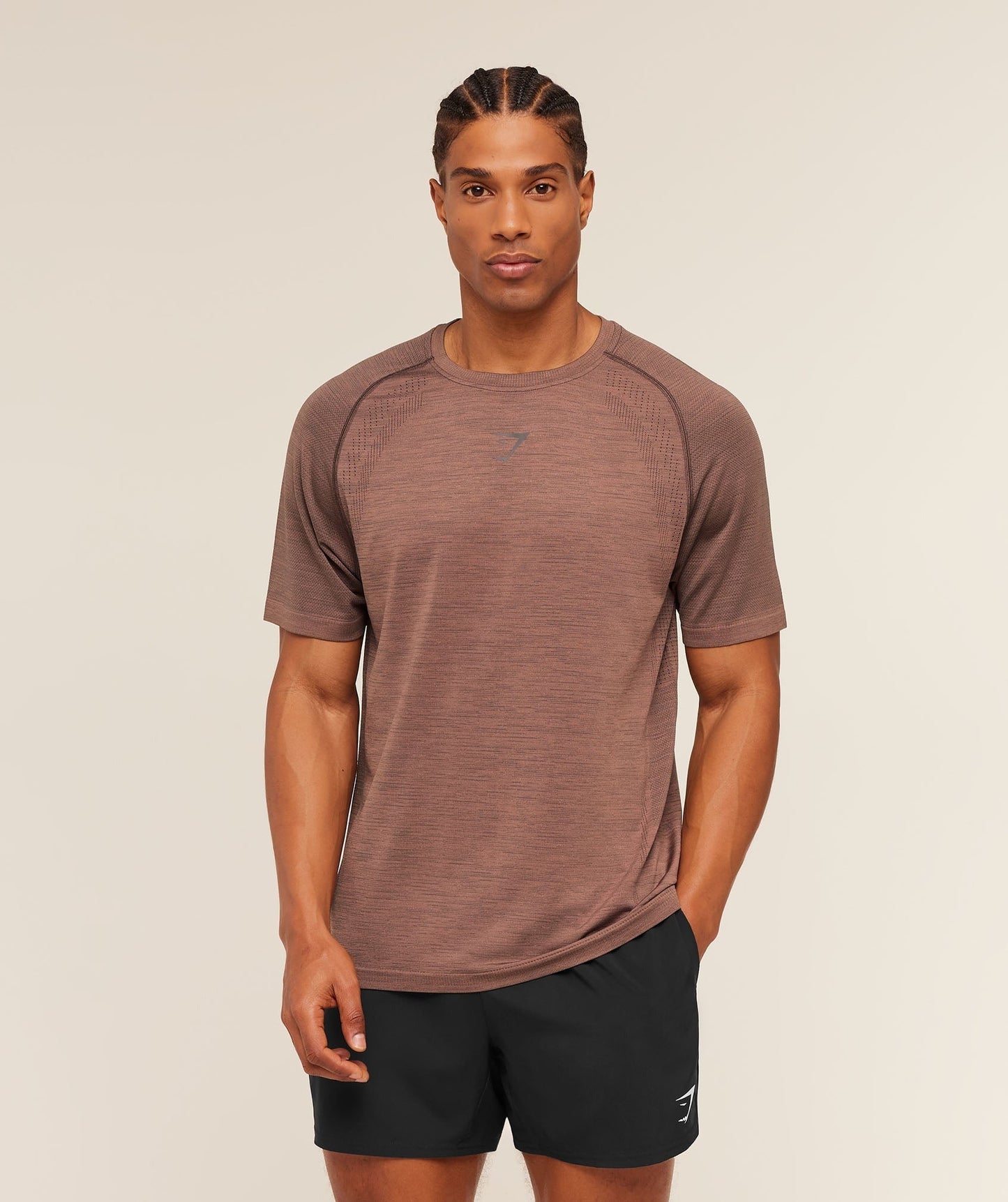 Gymshark Versatile Seamless T-Shirt - Taupe Brown/Cool Brown