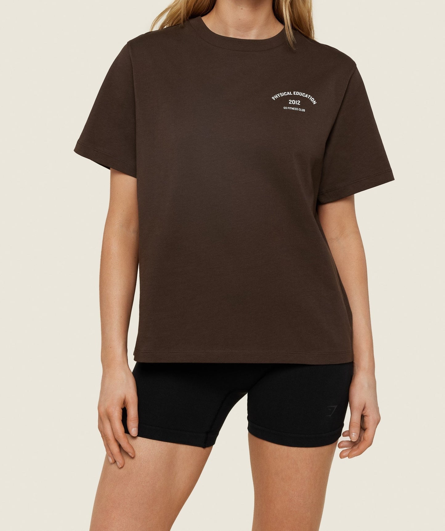 Gymshark Phys Ed Graphic T-Shirt - Archive Brown