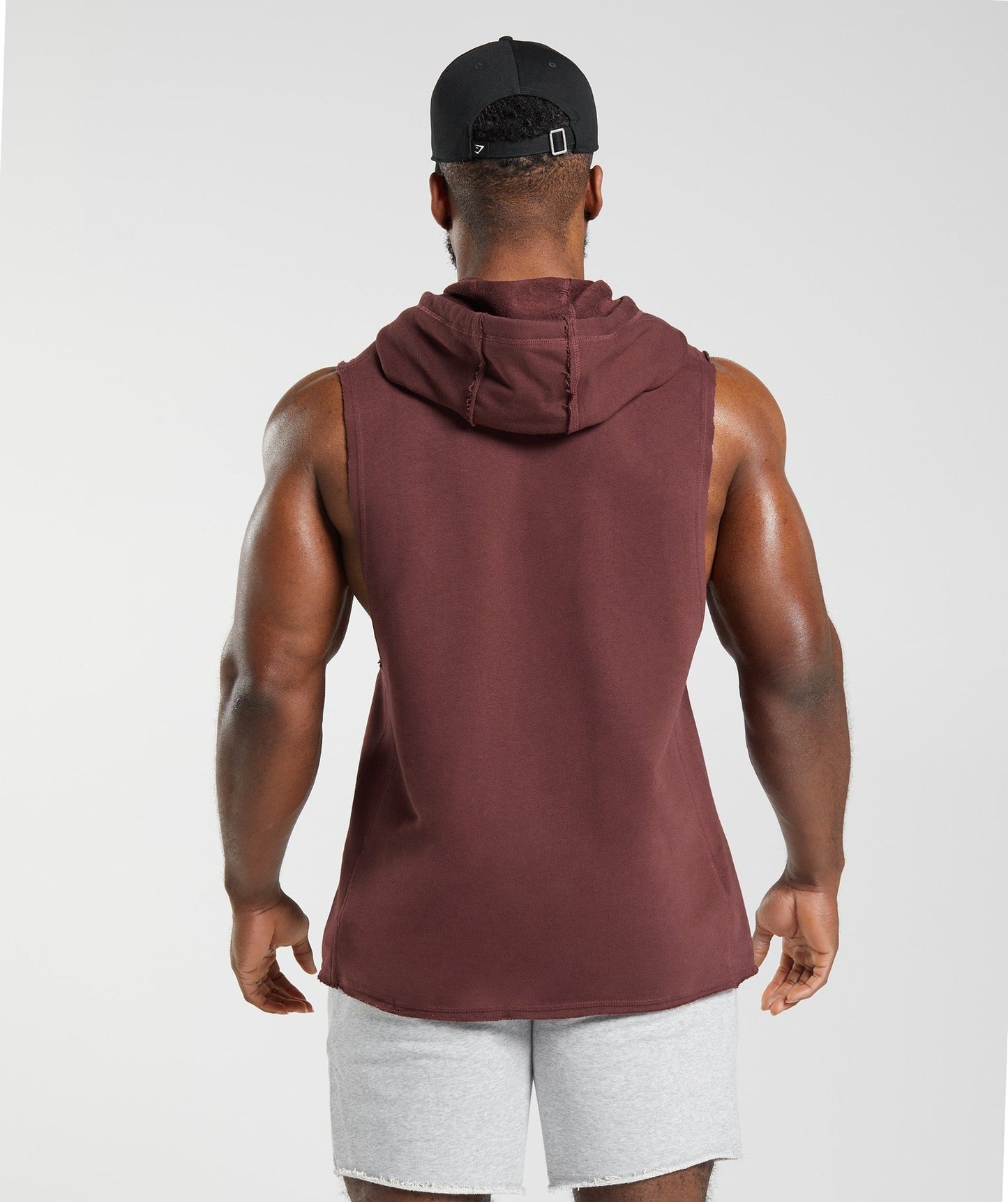 Gymshark Legacy Drop Arm Hoodie - Cherry Brown