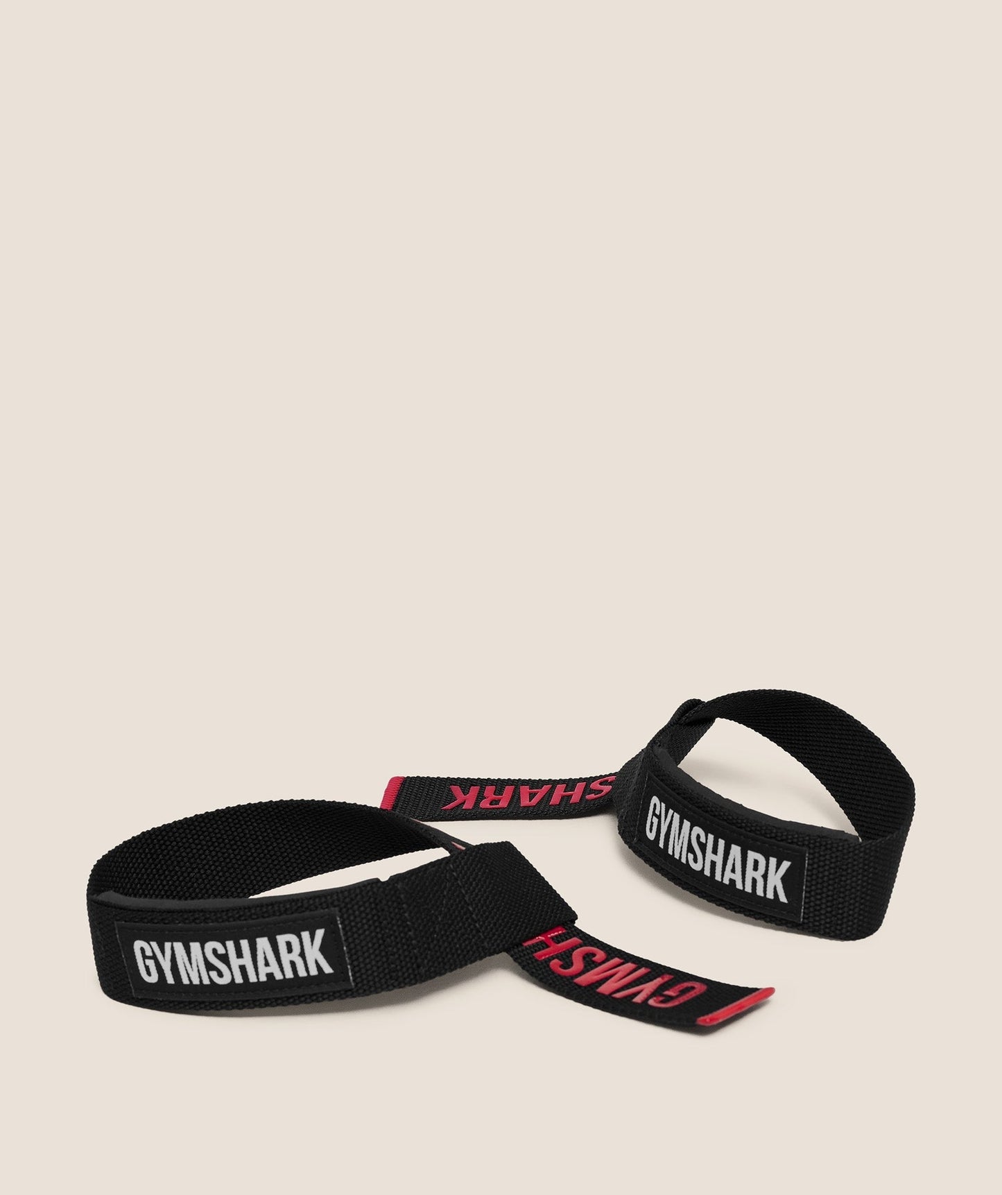 Gymshark Silicone Lifting Straps - Black/Carmine Red