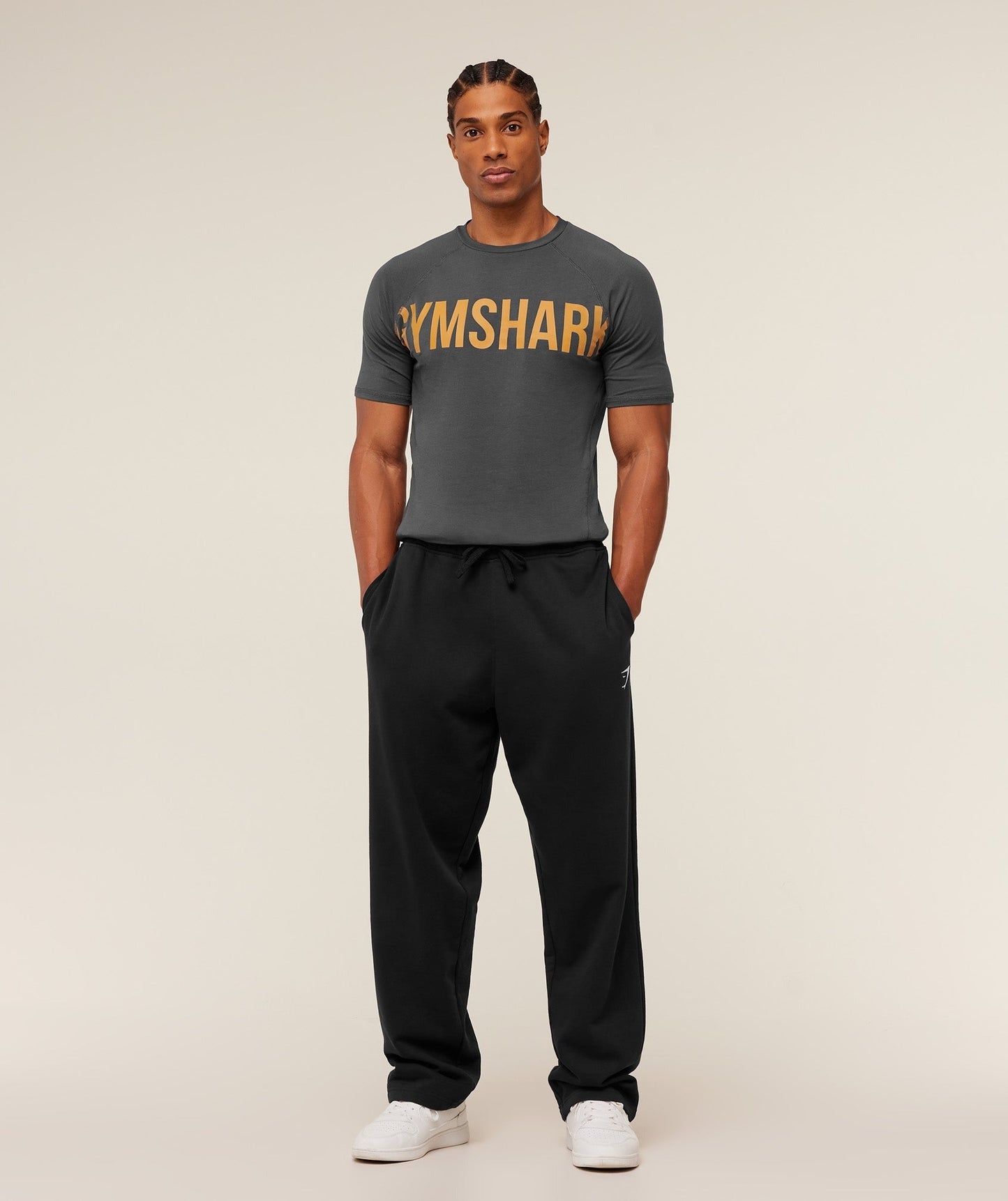 Gymshark Prime T-Shirt - Grey/Antique Gold