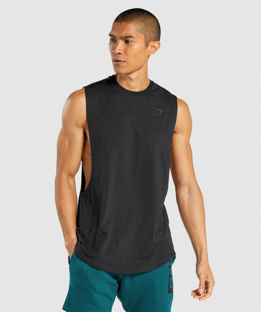 Gymshark Bold Drop Arm Tank - Black