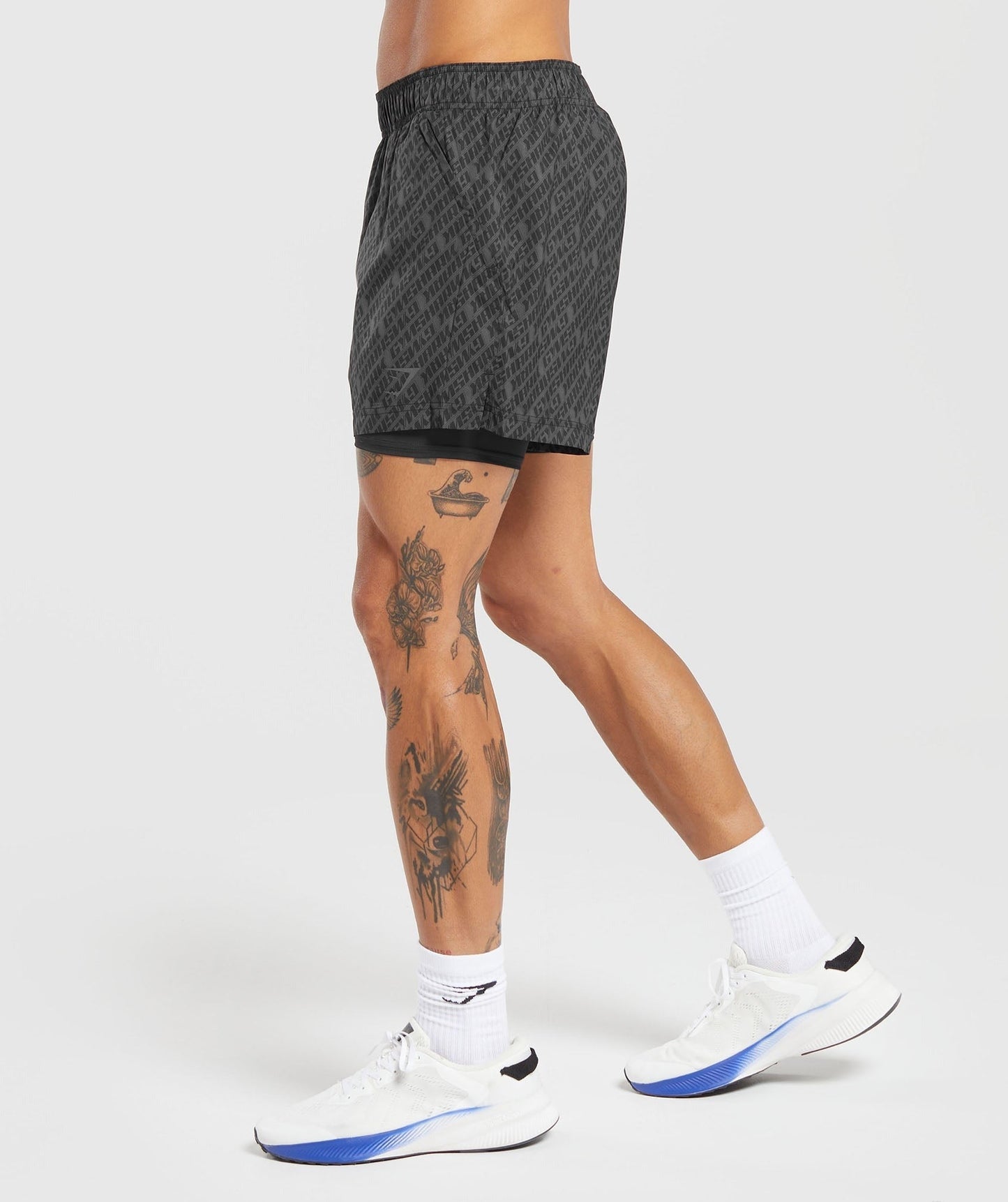Gymshark Sport 5" 2 in 1 Shorts - Asphalt Grey/Black