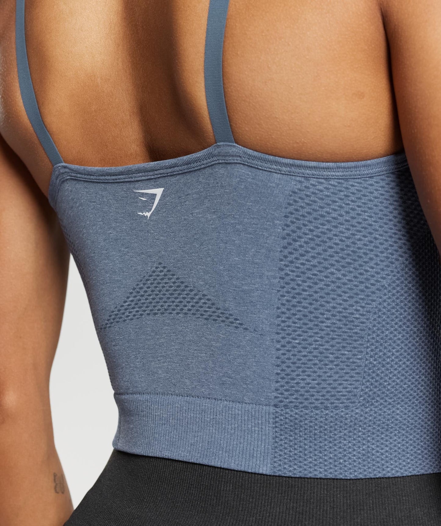 Gymshark Vital Midi Tank - Evening Blue Marl