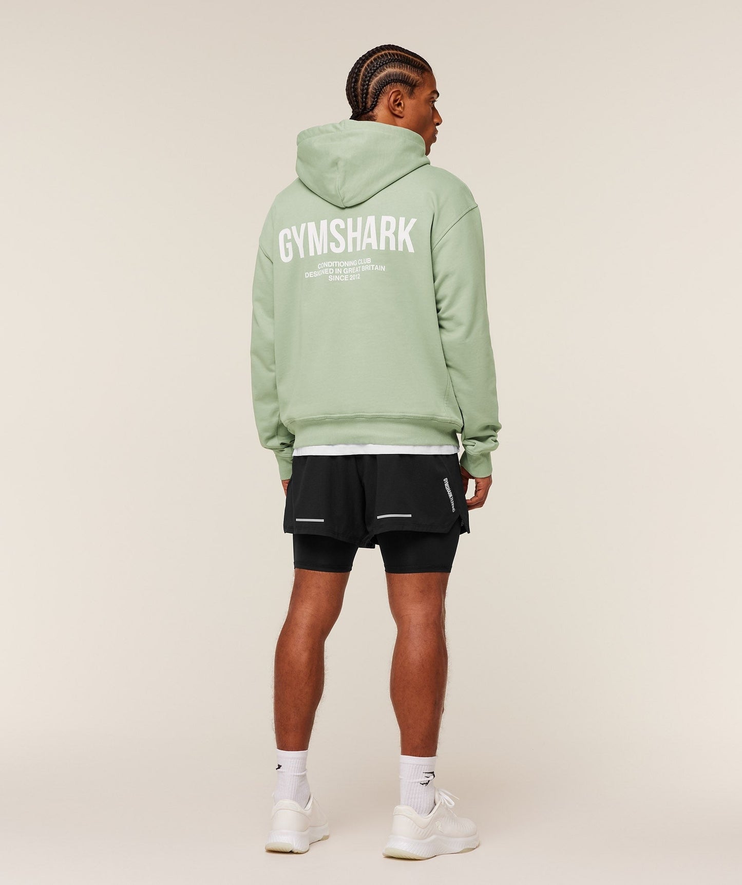 Gymshark Conditioning Club Hoodie - GS HAZE GREEN/GS WHITE