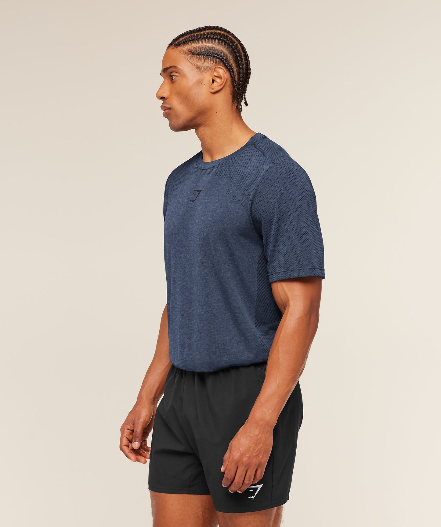 Gymshark Lightweight Seamless T-Shirt - Heavy Blue/Marl