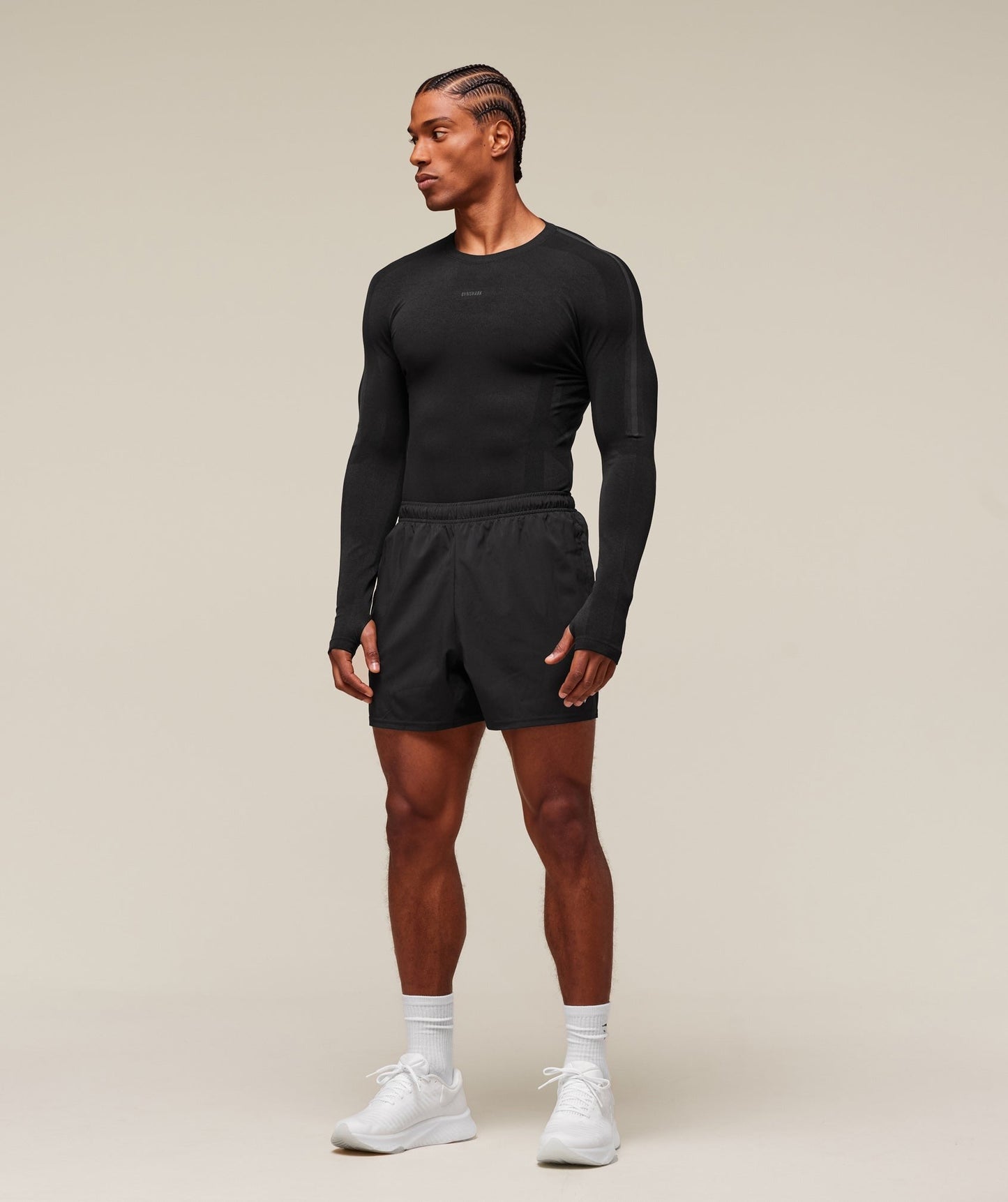 Gymshark everywear Warp Knit LS T-Shirt - Black