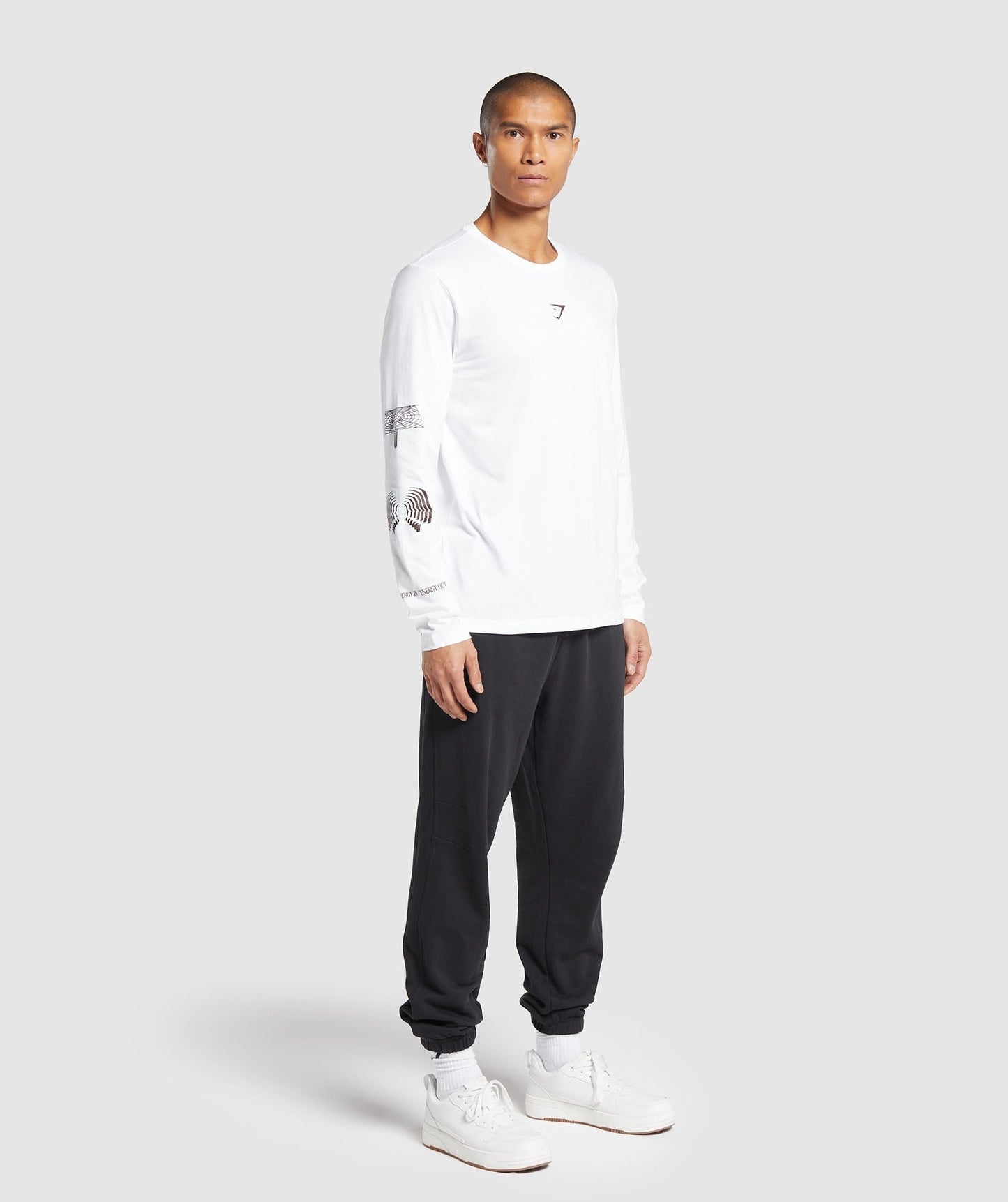 Gymshark Hybrid Wellness Long Sleeve T-Shirt - White