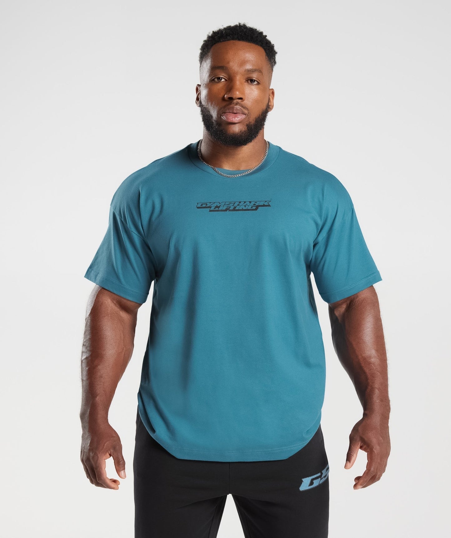 Gymshark Intergalactic Lifting Oversized T-Shirt - Terrace Blue