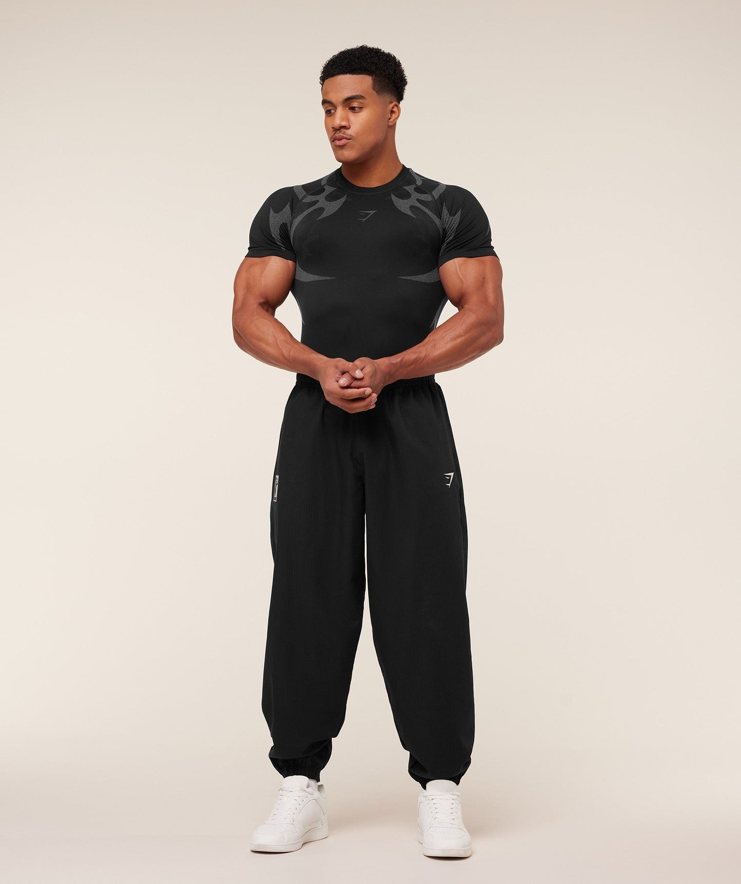 Gymshark Storm Seamless T-Shirt - Black/Pitch Grey