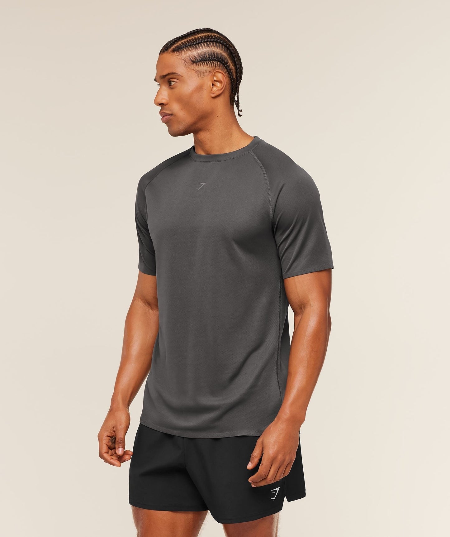 Gymshark Hybrid Engineered Jacquard T-Shirt - Grey