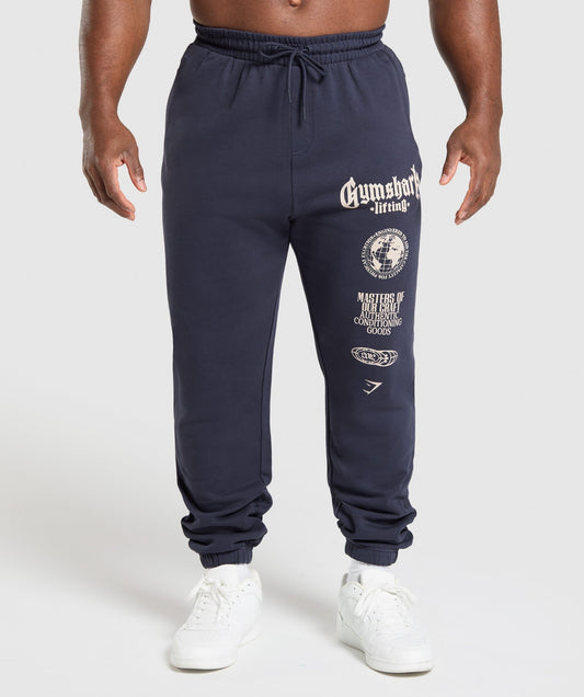 Gymshark Global Lifting Oversized Essential Joggers - Heavy Blue