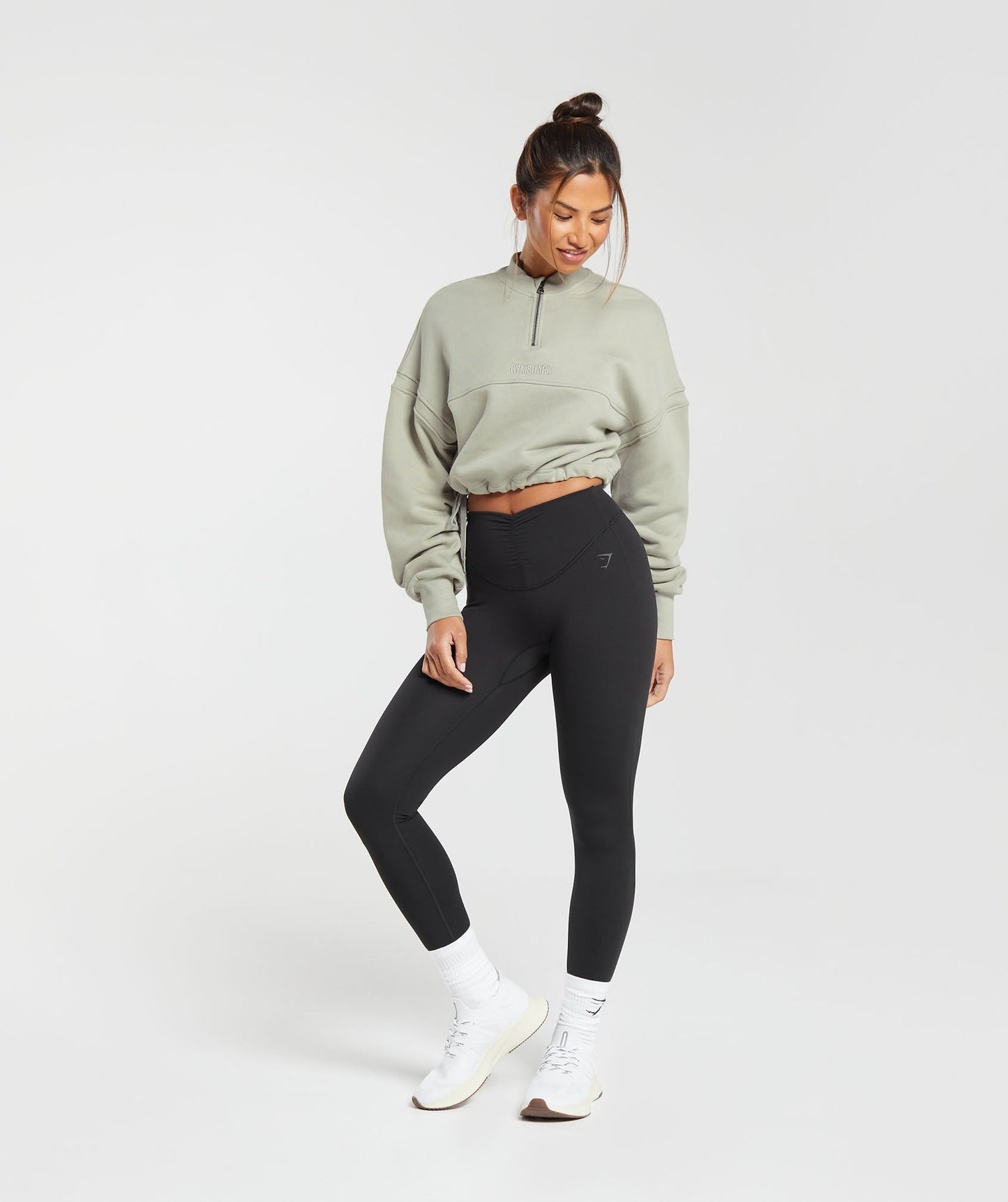 Gymshark Heavyweight Loopback Sweat Pullover - Stone Grey