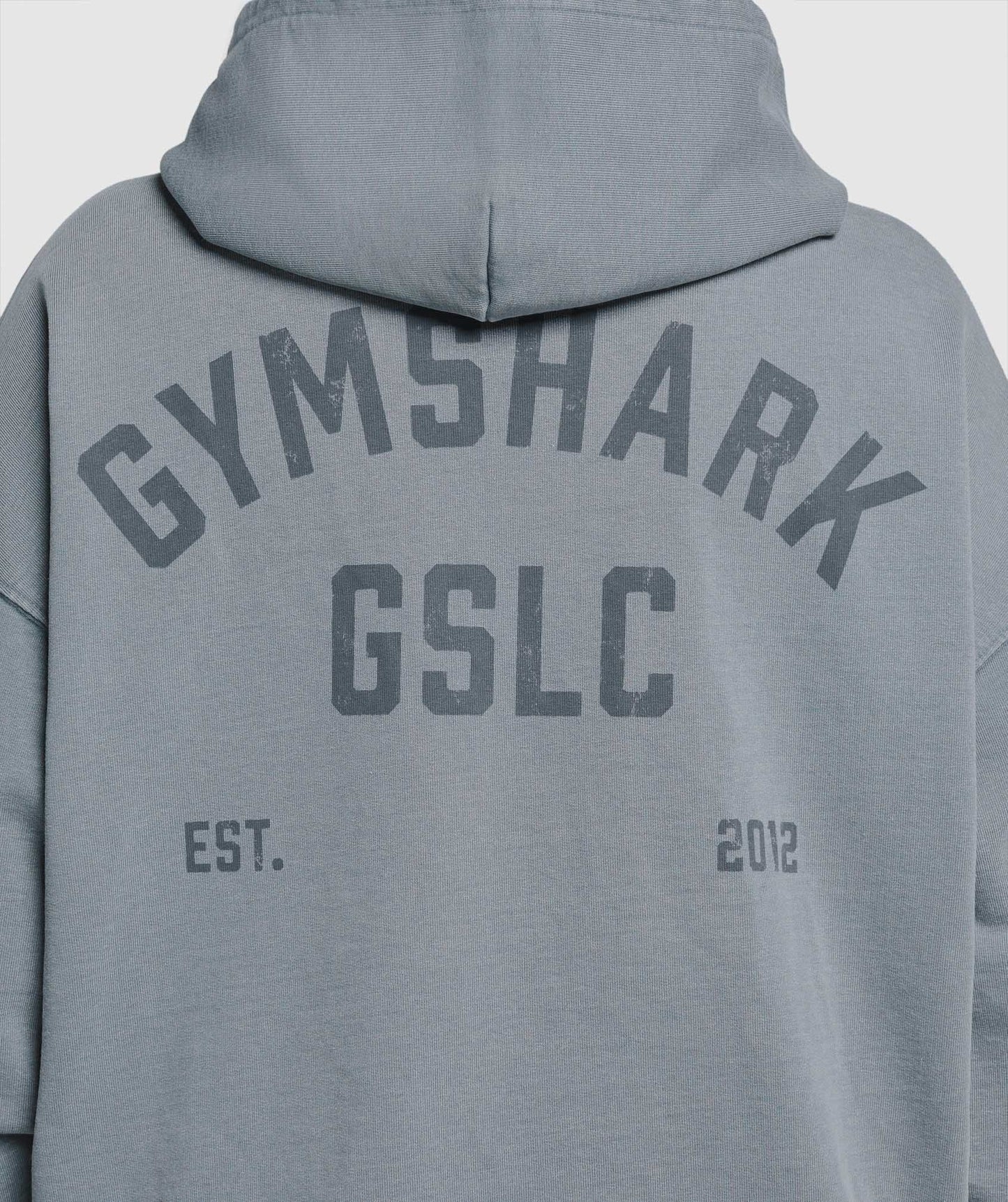 Gymshark GSLC Graphic Oversized Hoodie - Iron Blue