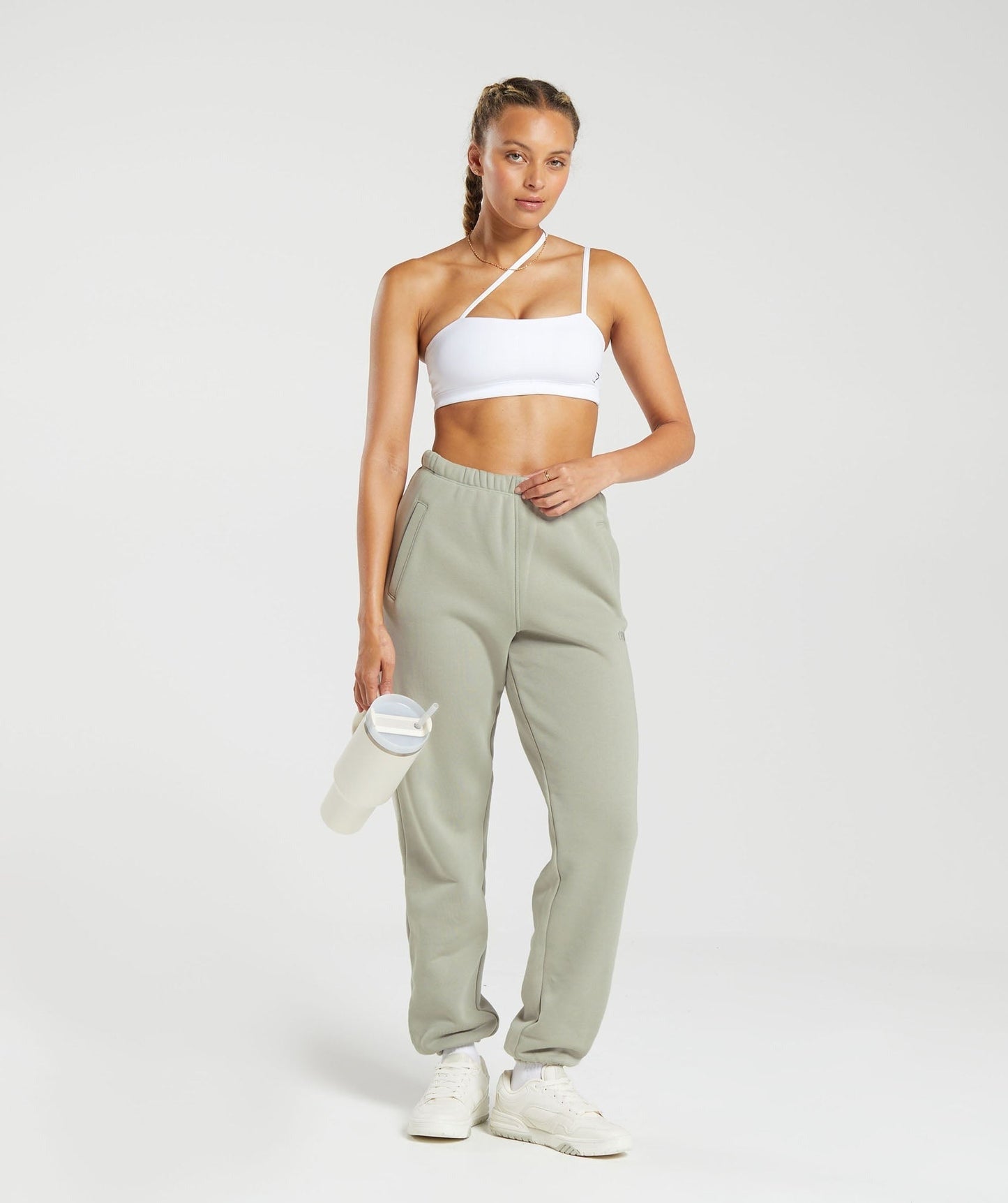 Gymshark Heavyweight Loopback Sweat Joggers - Stone Grey