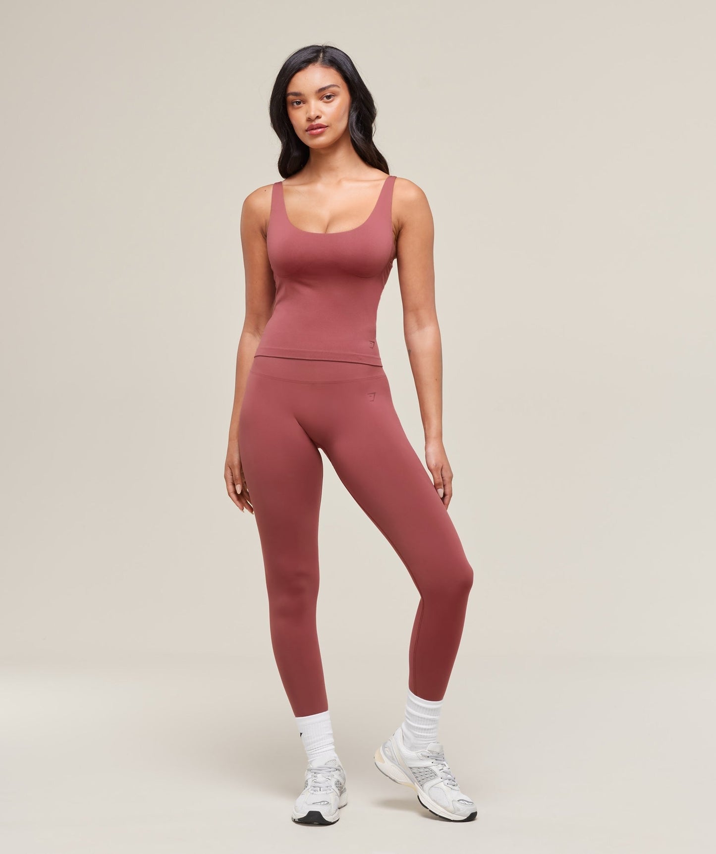 Gymshark Soft Sculpt Tank With Shelf - Washed Berry Pink