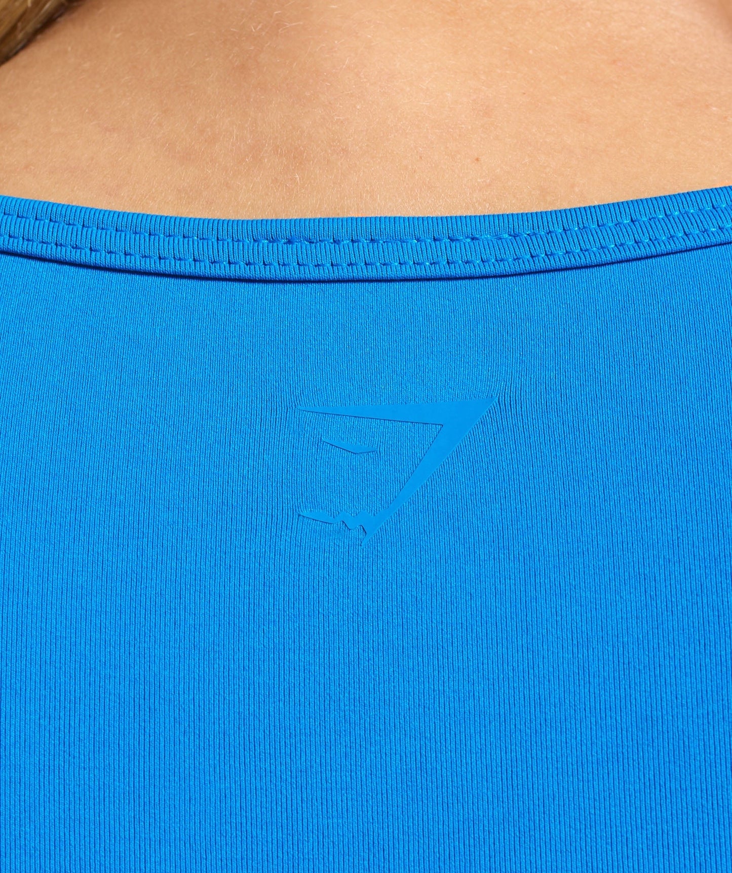 Gymshark Contrast Seamless Crop Top - Barbell Blue