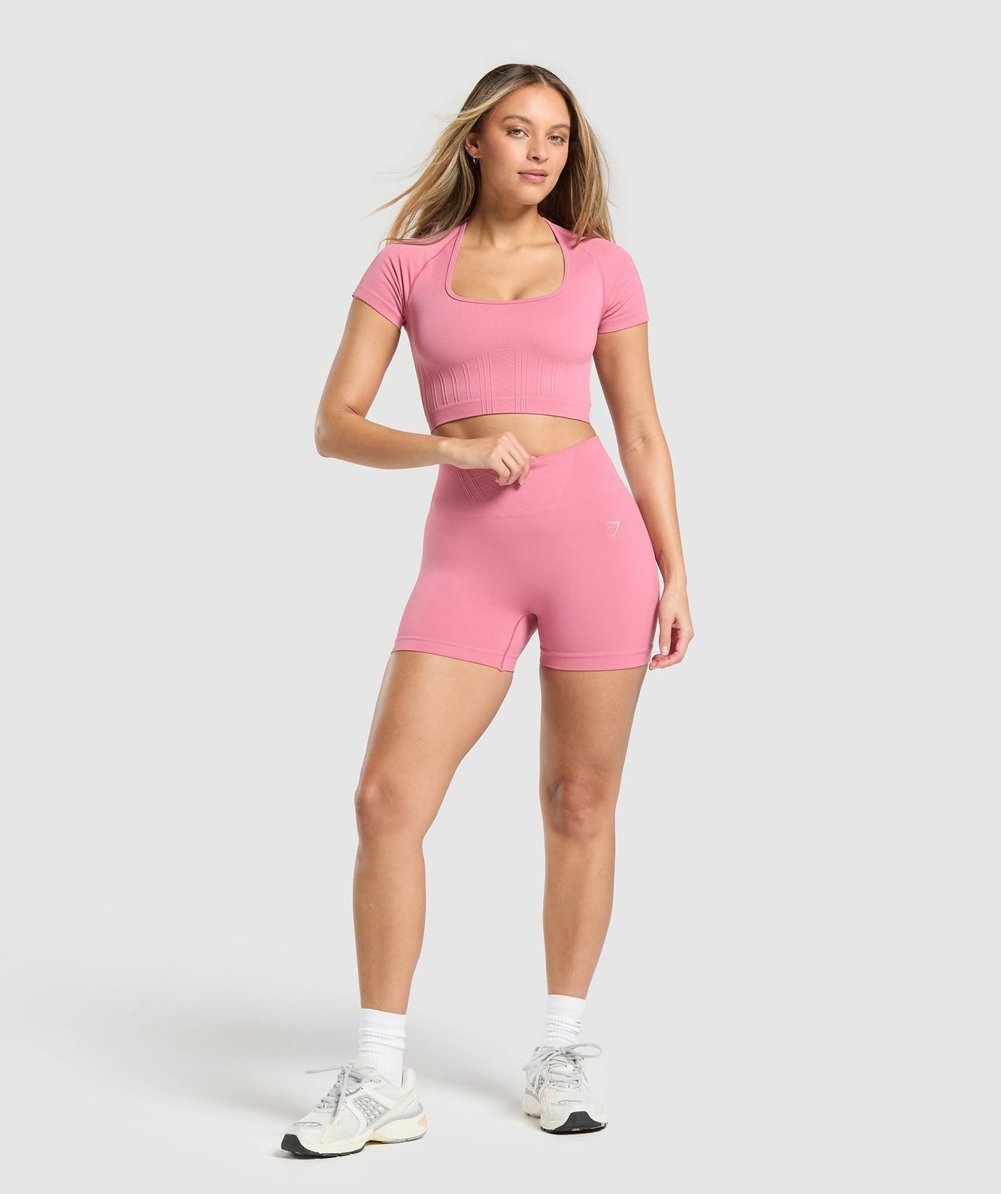 Gymshark Corset Seamless Shorts - Sunset Pink