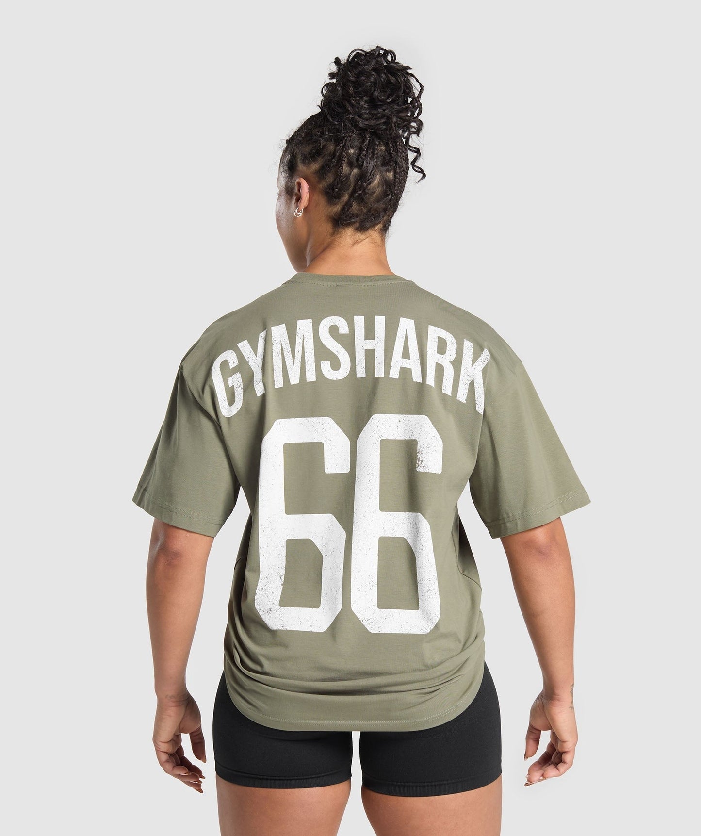 Gymshark GS66 Graphic Oversized T-Shirt - Base Green