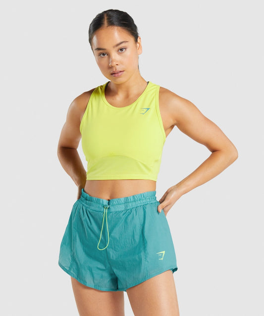 Gymshark Pulse Crop Tank - Yellow