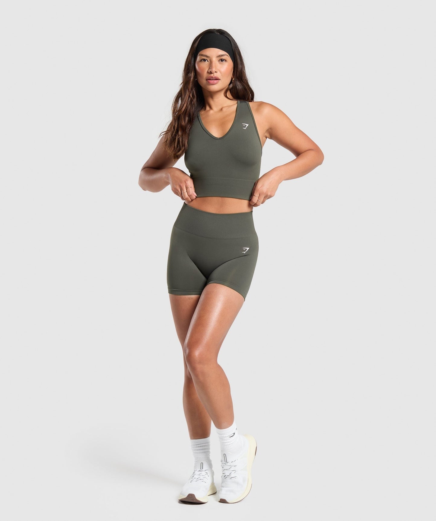 Gymshark Everyday Seamless Crop Tank - Strength Green