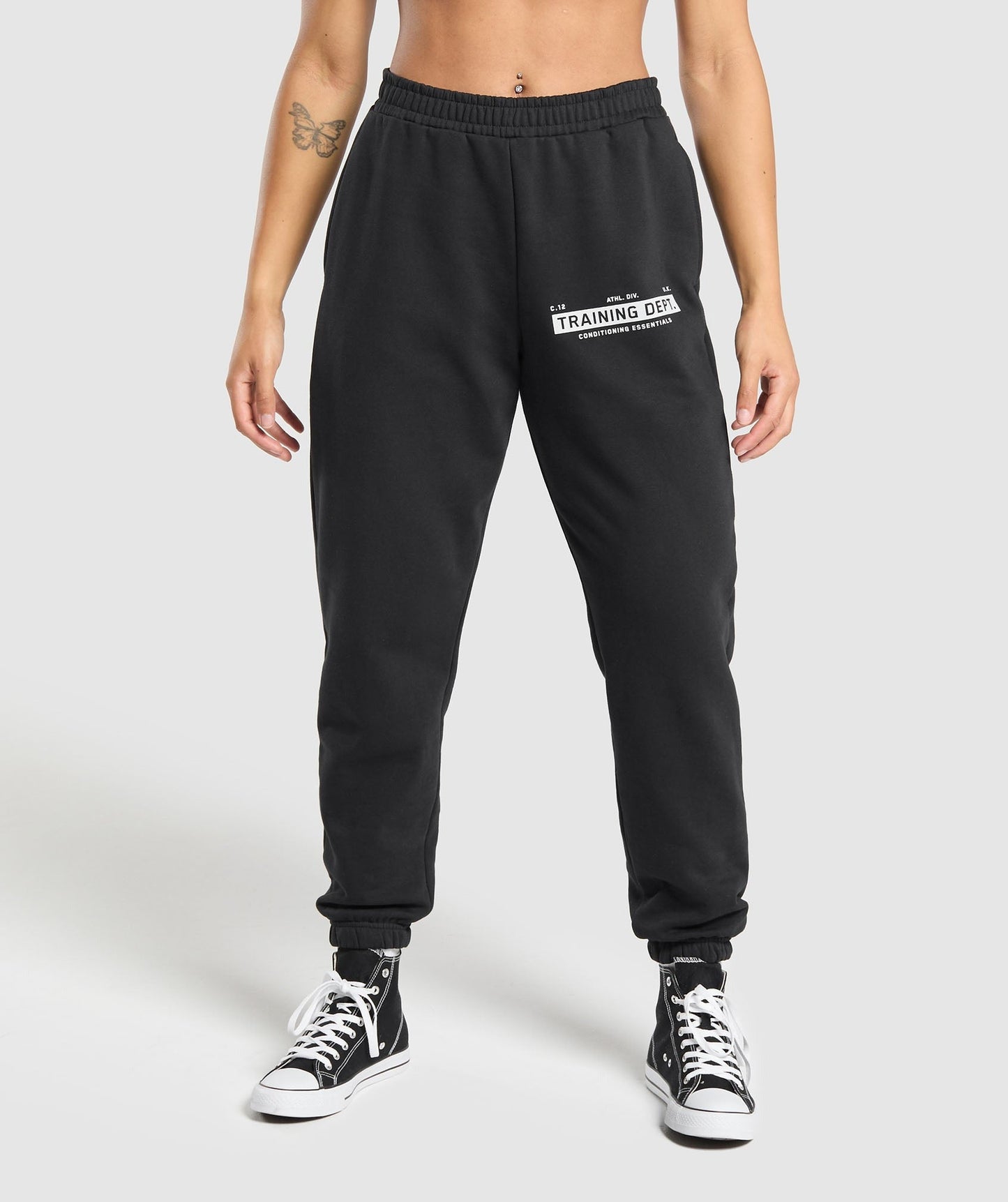 Gymshark Training Department Graphic Oversized Joggers - Black