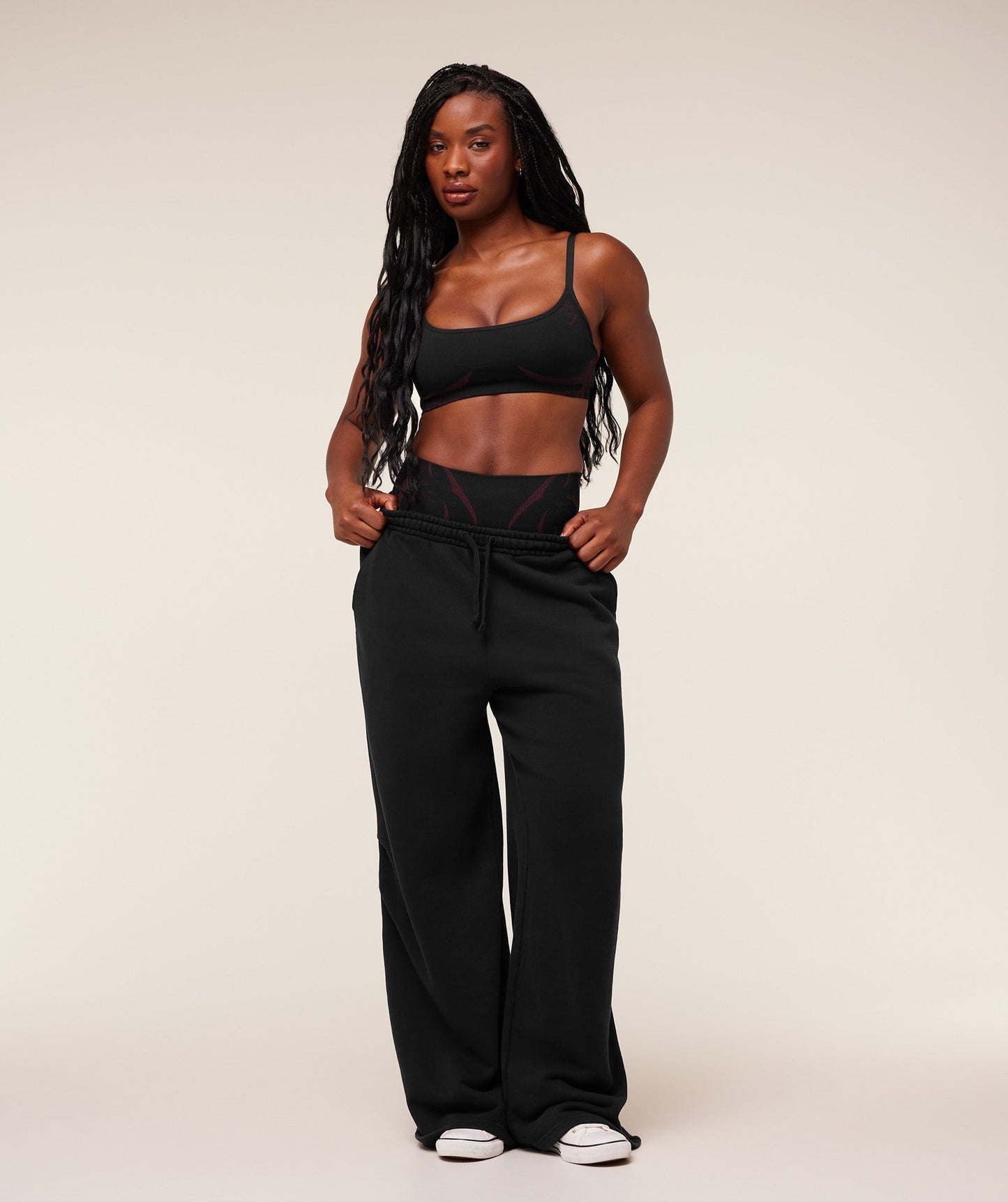 Gymshark Pump Cover Structured Fleece Pant - Black/Wash