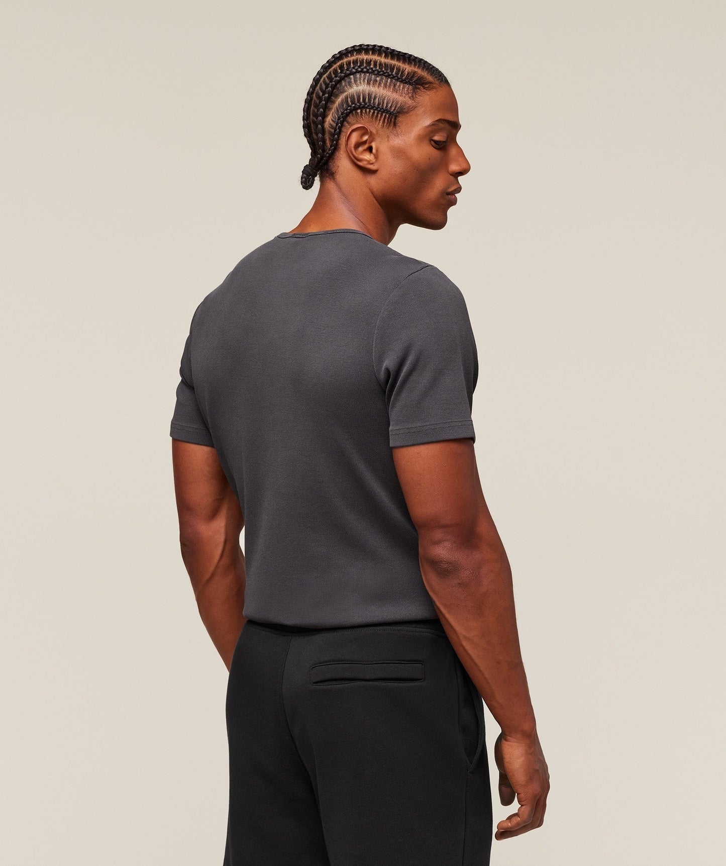 Gymshark Premium Washed Ribbed T-Shirt - Grey
