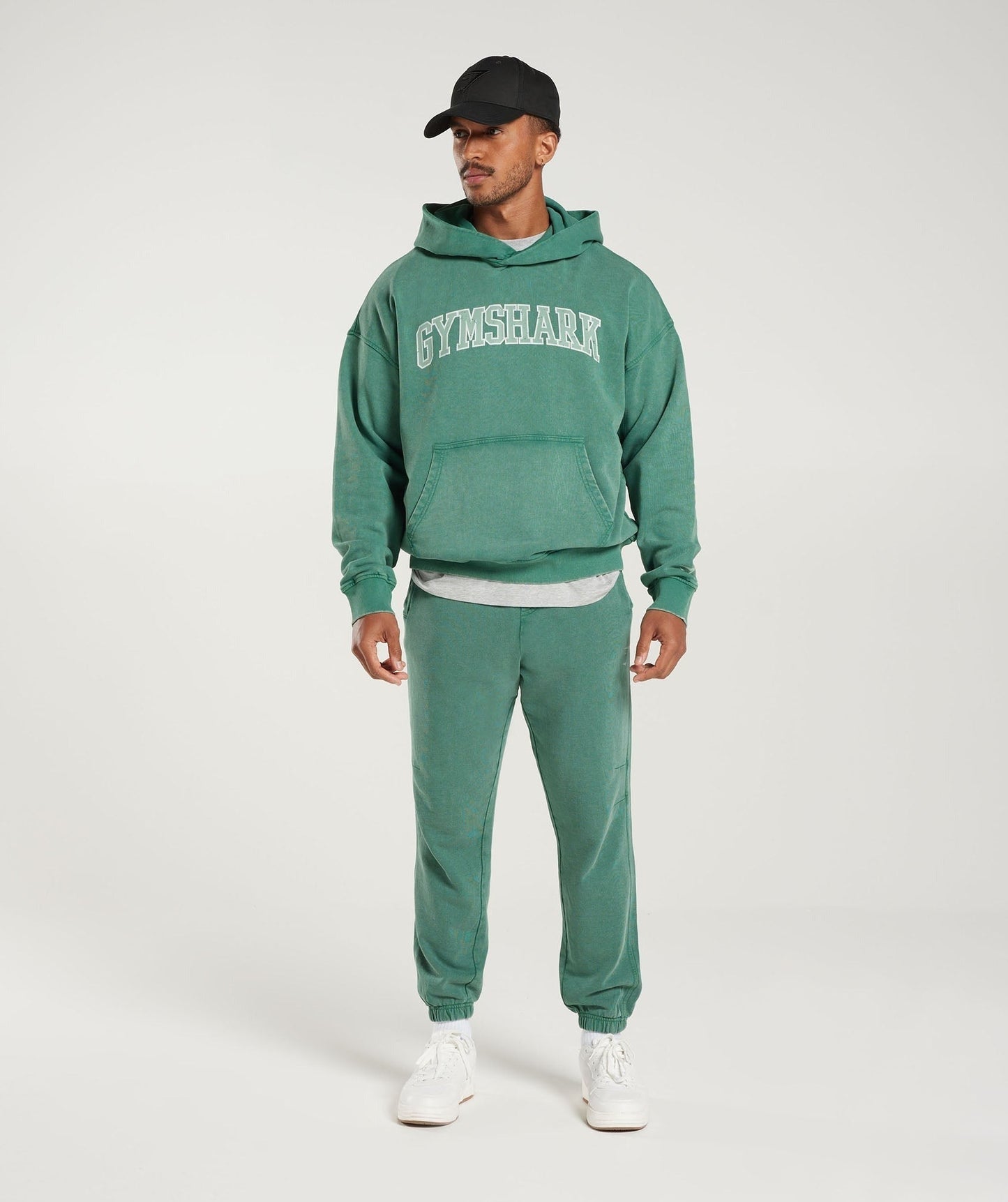 Gymshark Collegiate Joggers - Ink Teal/Acid Wash
