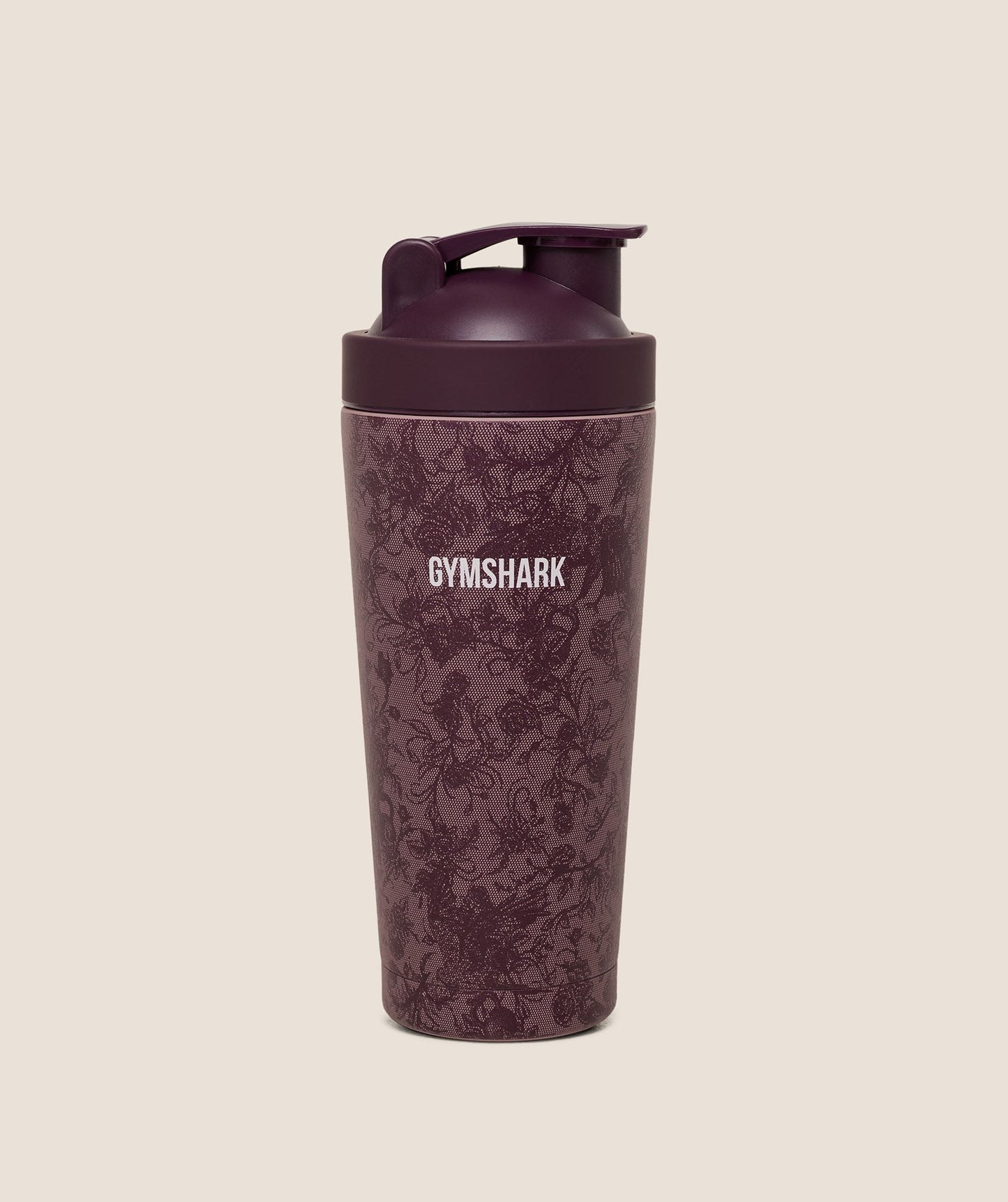 Gymshark Lace Graphic Metal Shaker - Impact Burgundy/Calm Pink